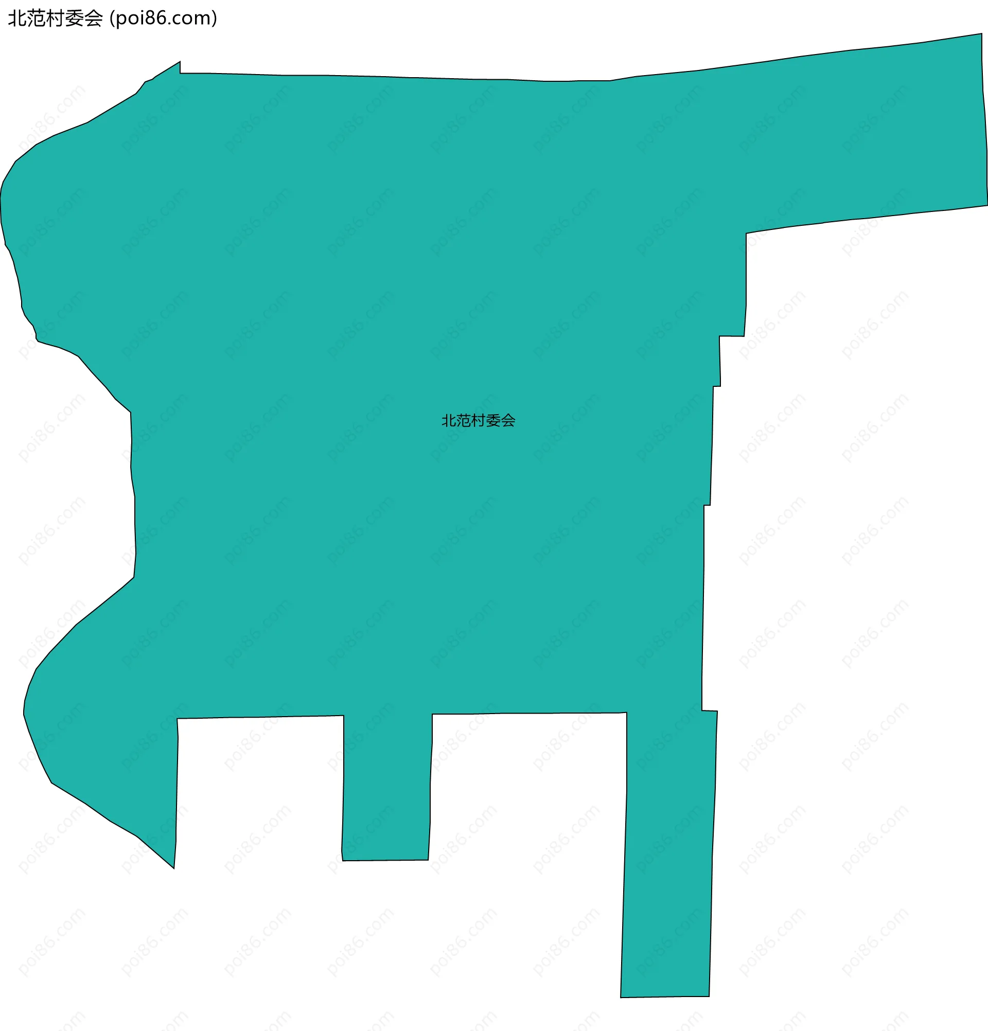 北范村委会边界地图