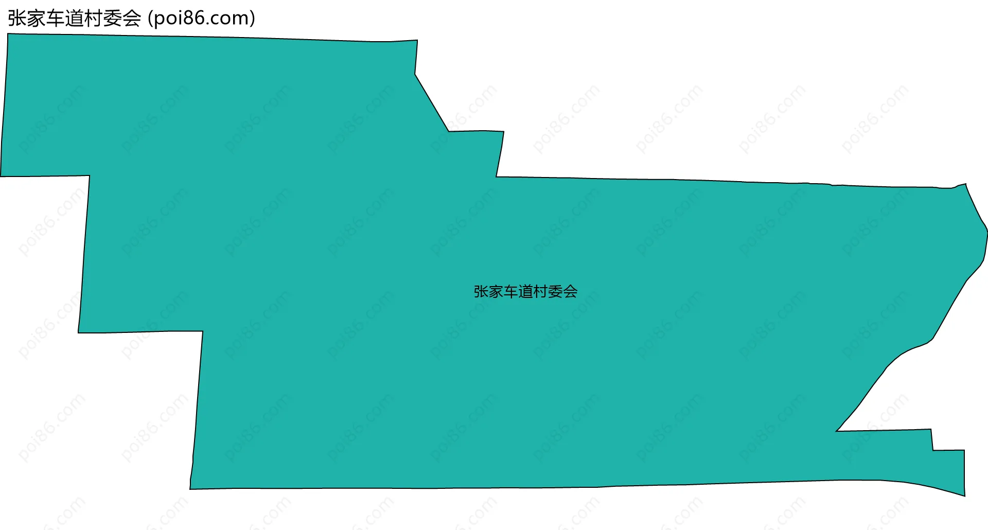 张家车道村委会边界地图