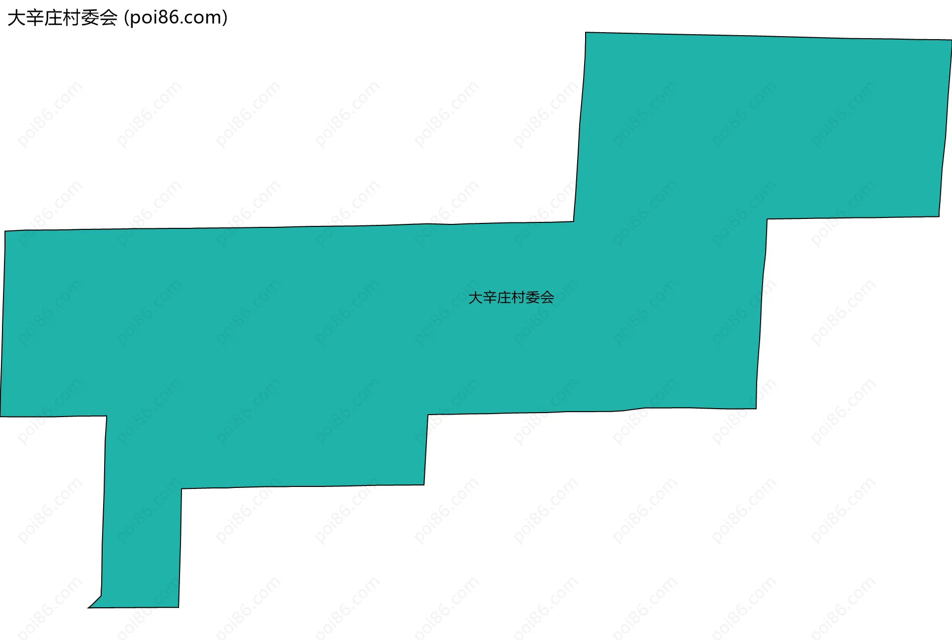 大辛庄村委会边界地图