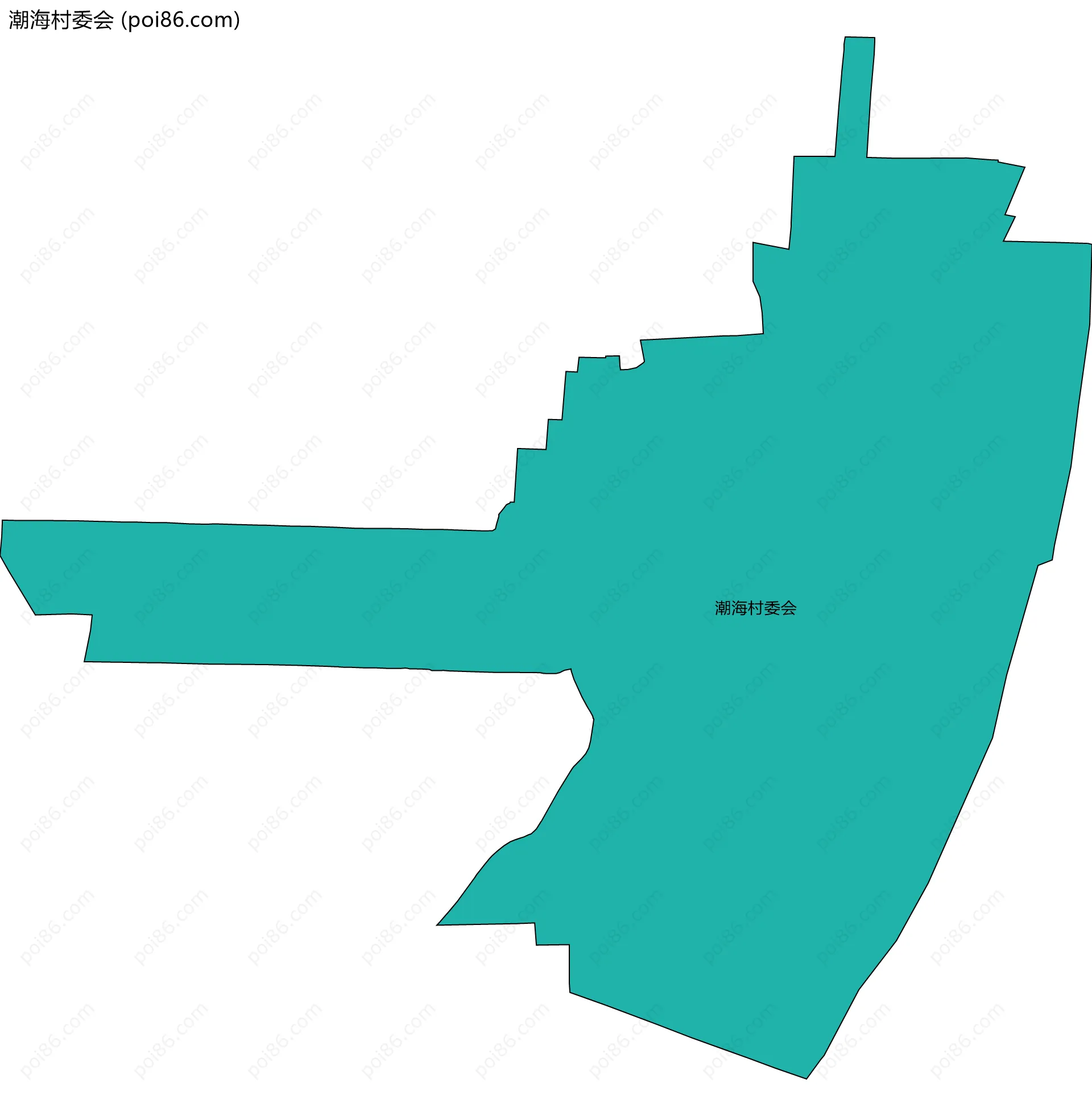 潮海村委会边界地图