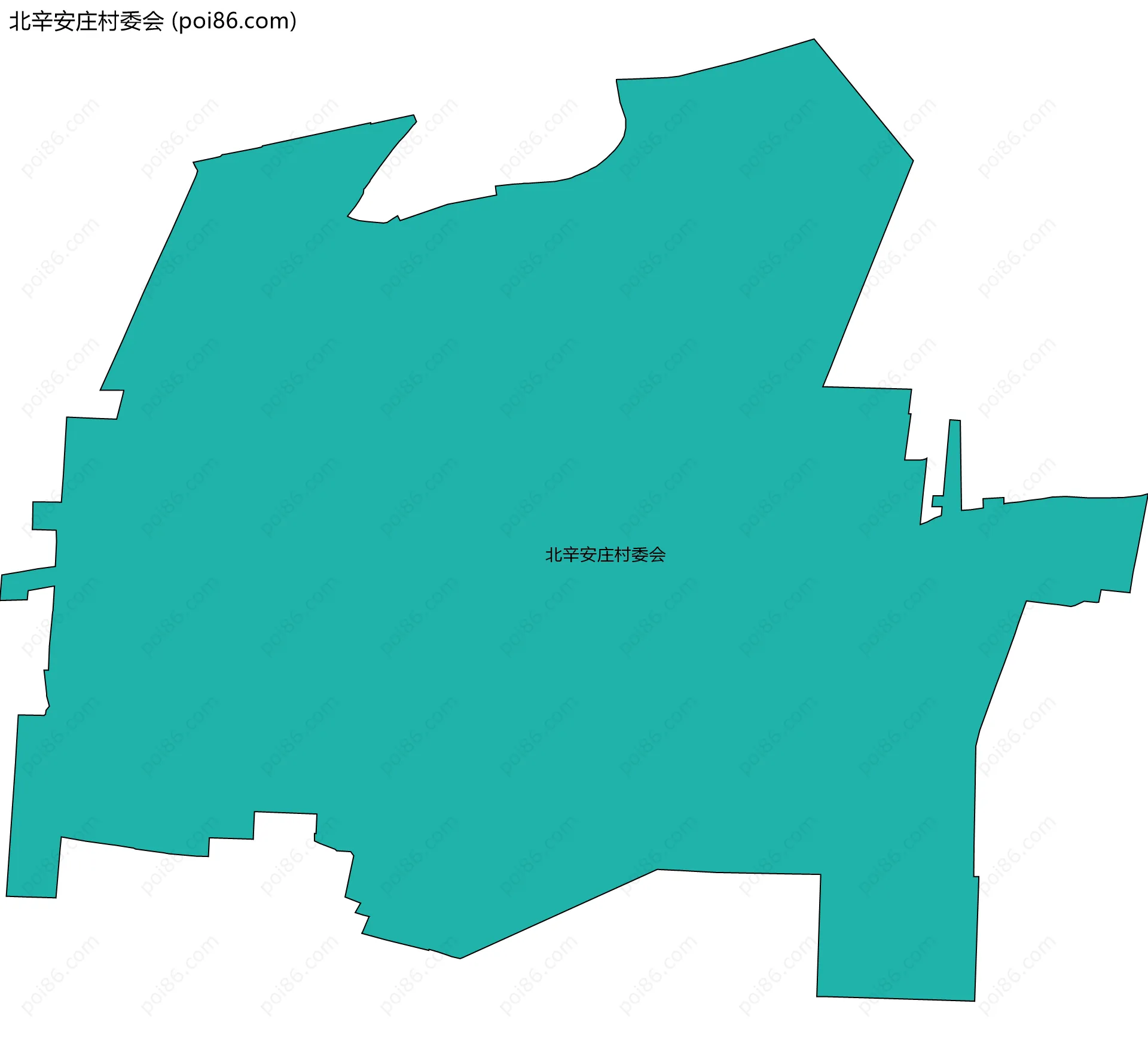 北辛安庄村委会边界地图