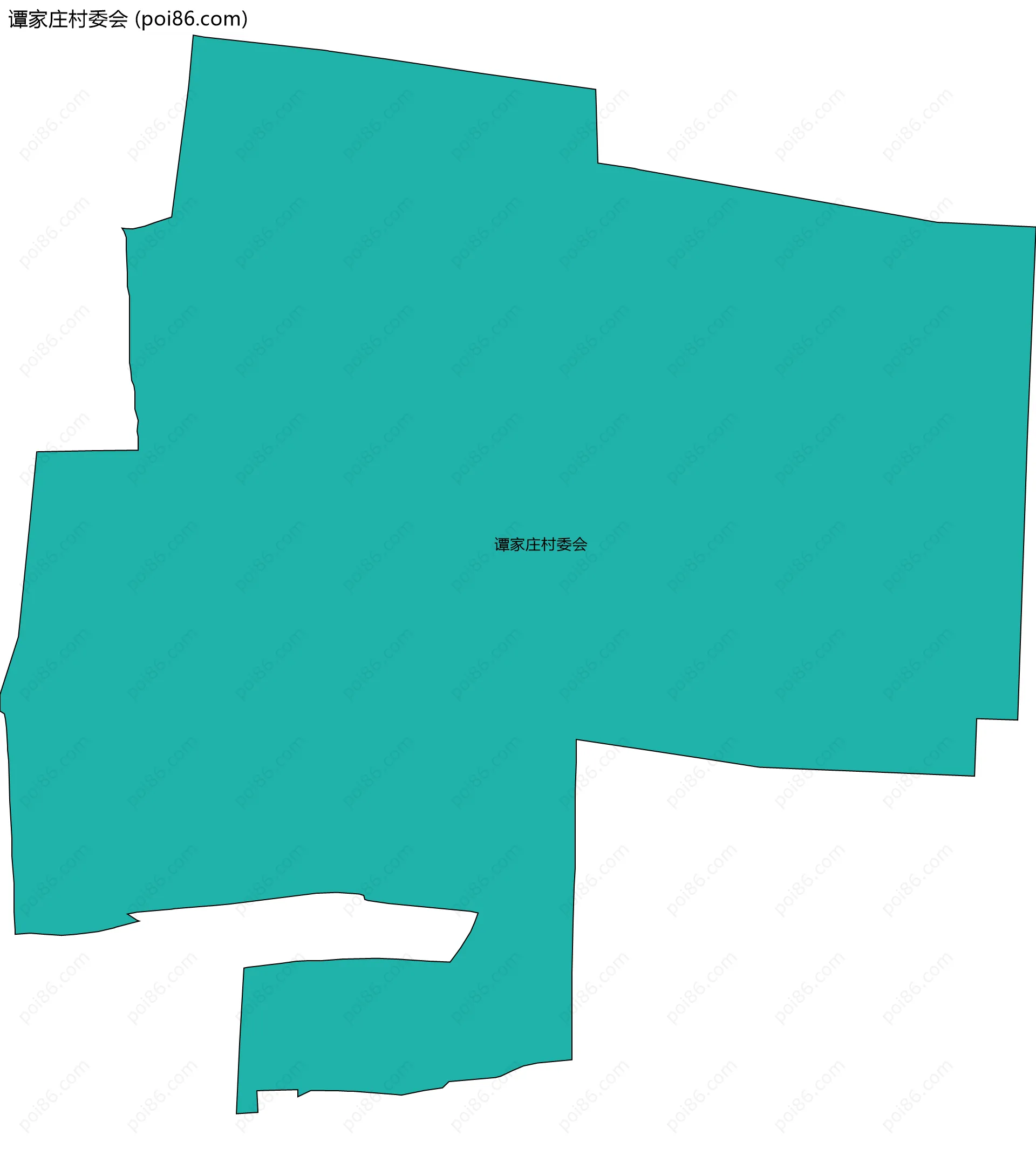 谭家庄村委会边界地图