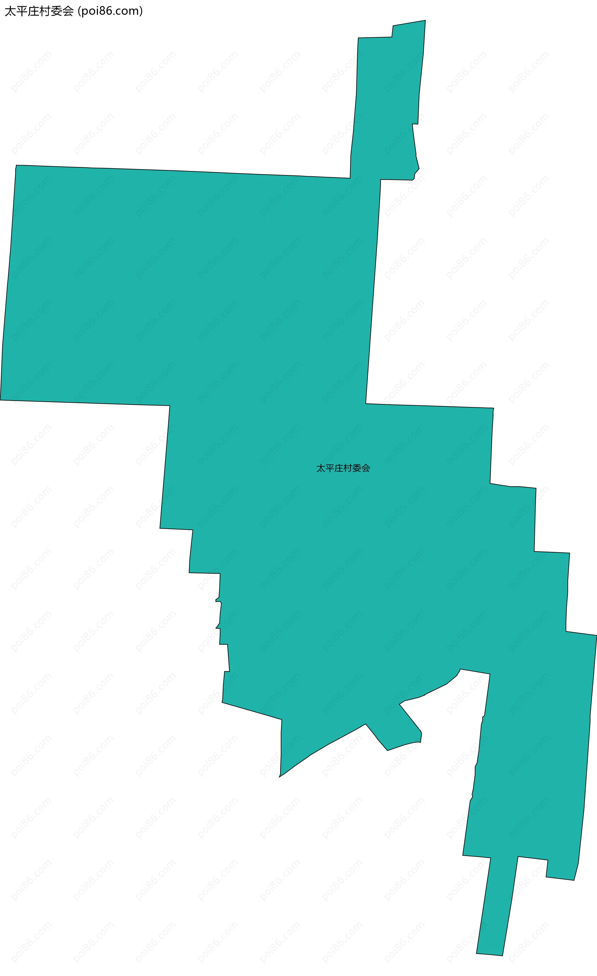 太平庄村委会边界地图