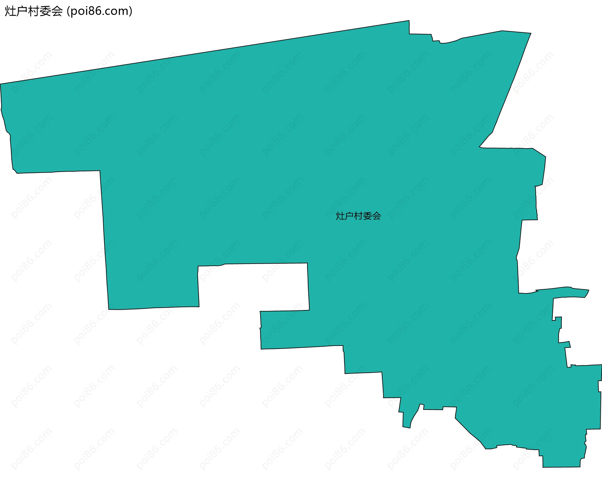 灶户村委会边界地图