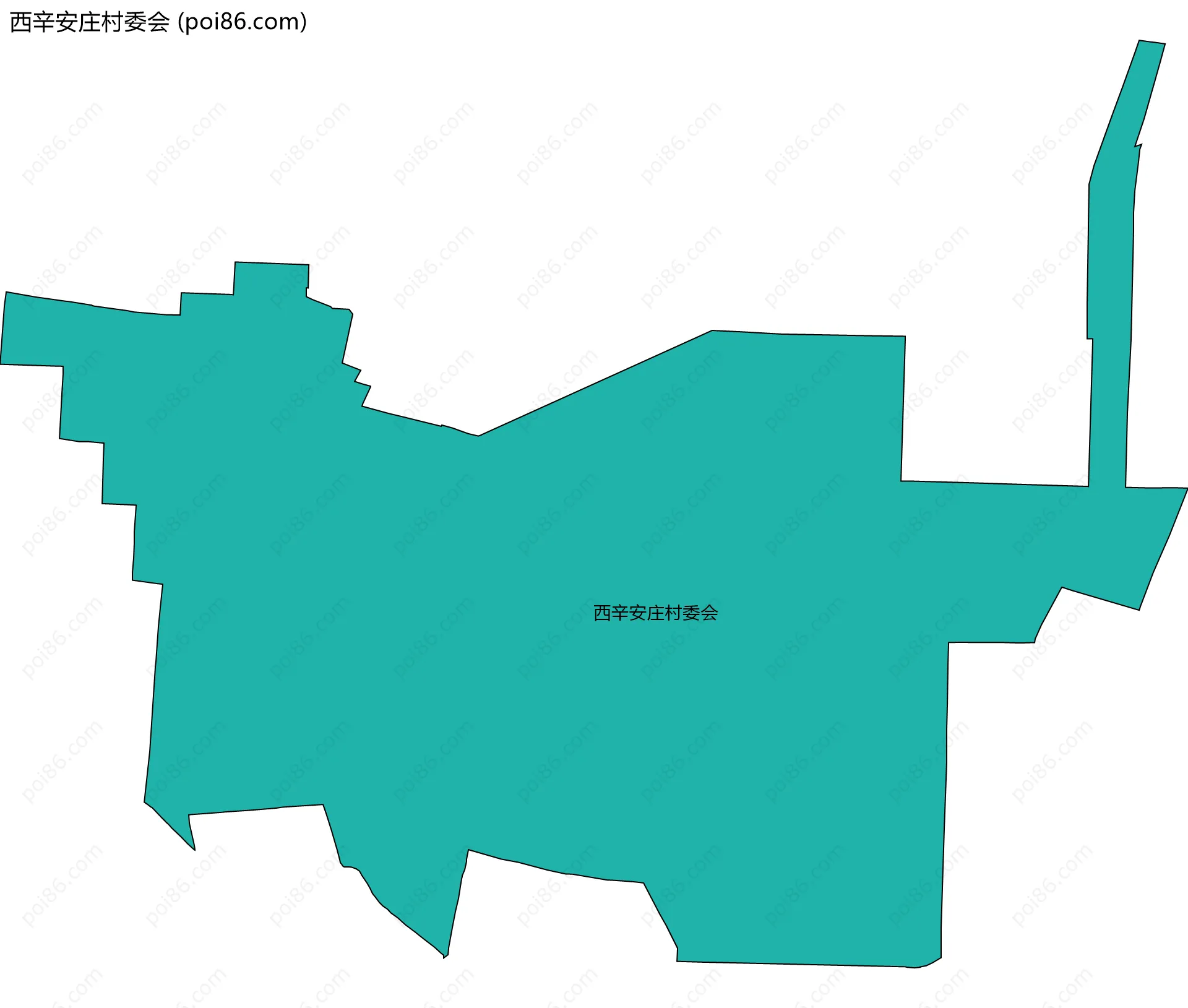 西辛安庄村委会边界地图
