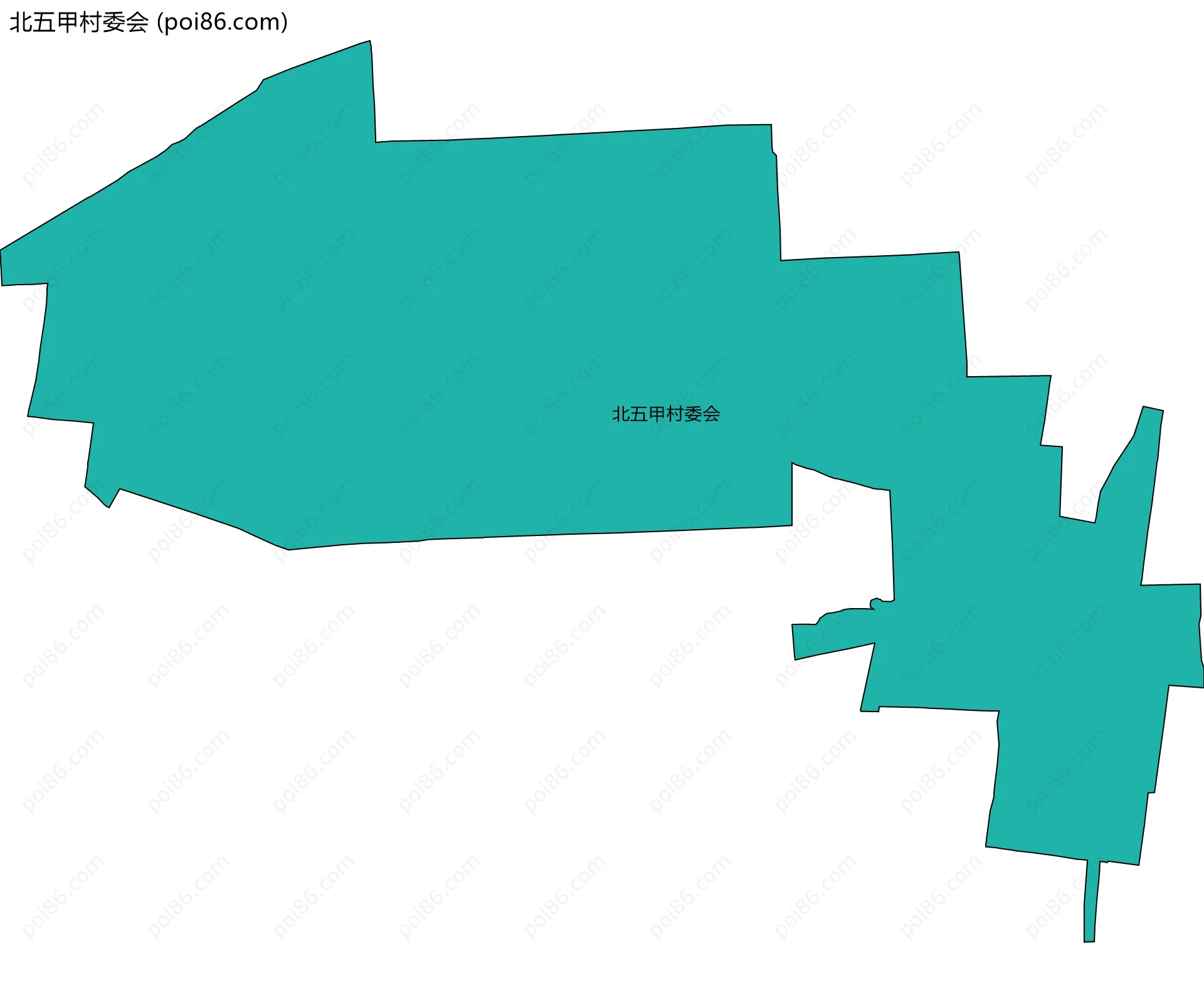北五甲村委会边界地图