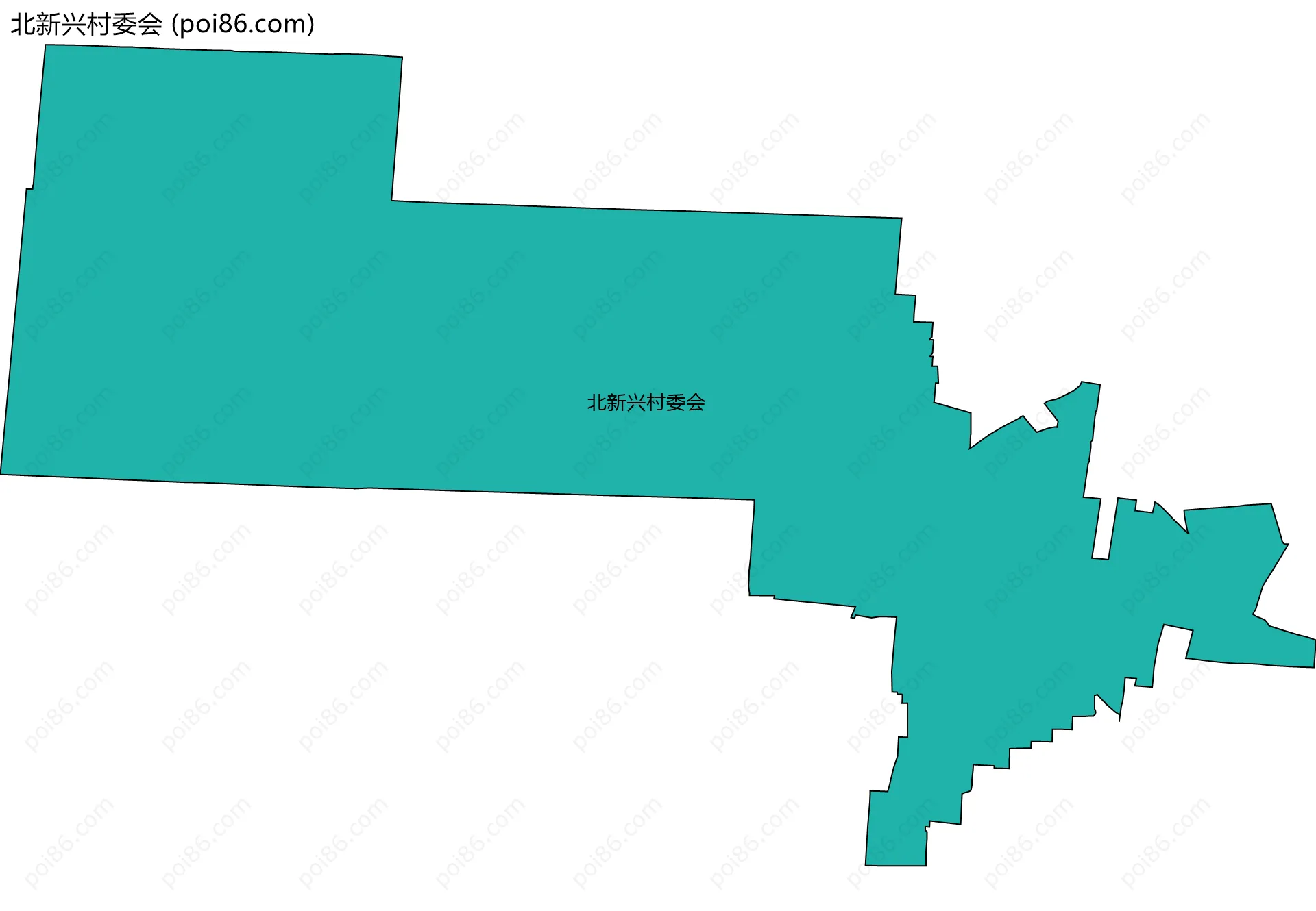 北新兴村委会边界地图