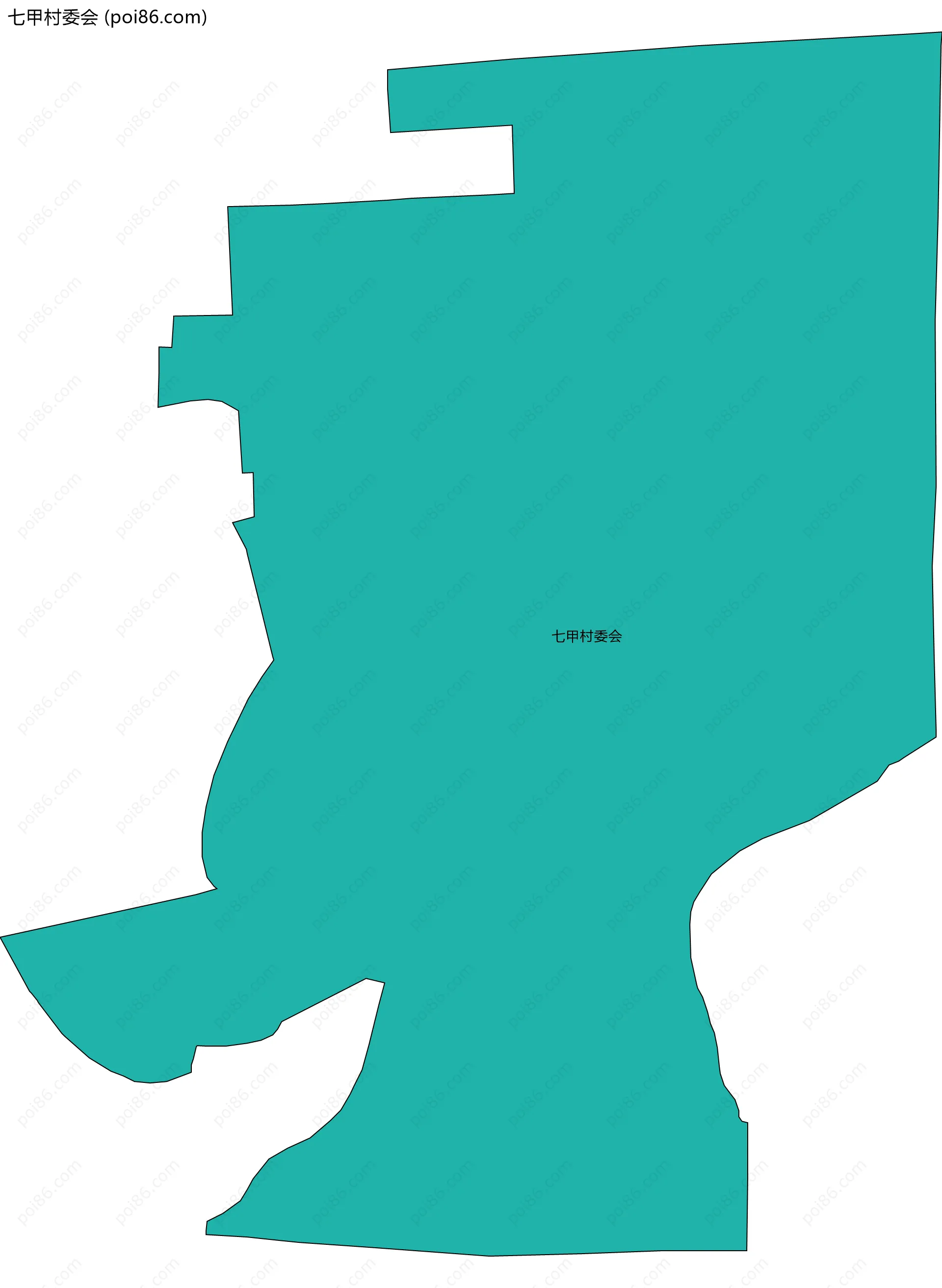 七甲村委会边界地图