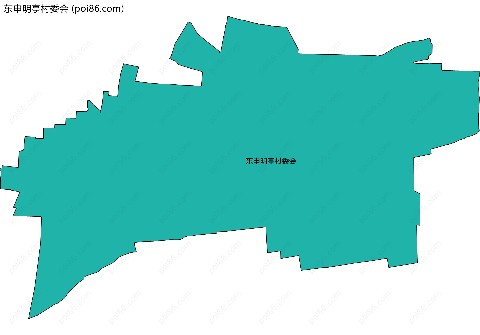 东申明亭村委会边界地图