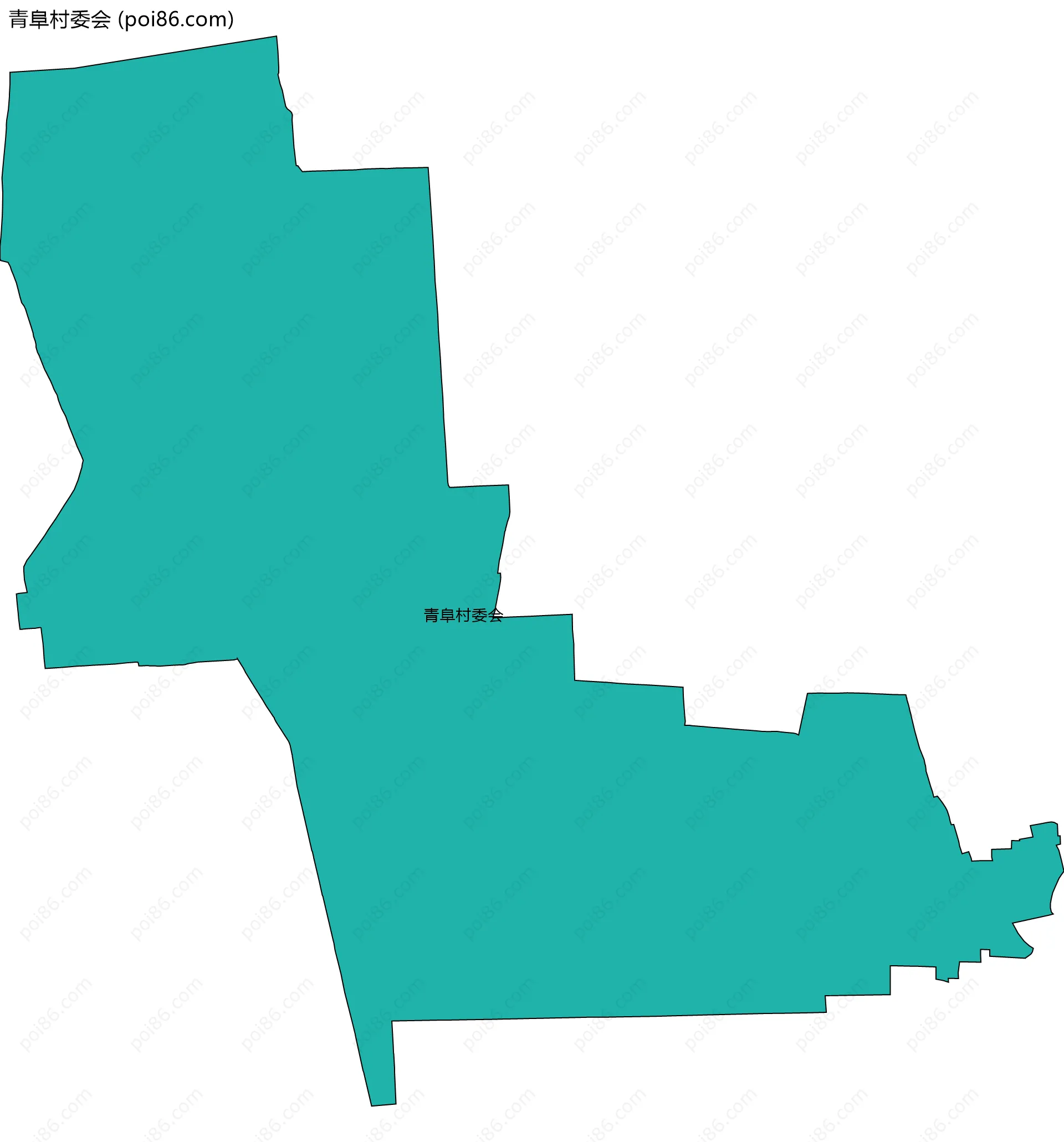 青阜村委会边界地图