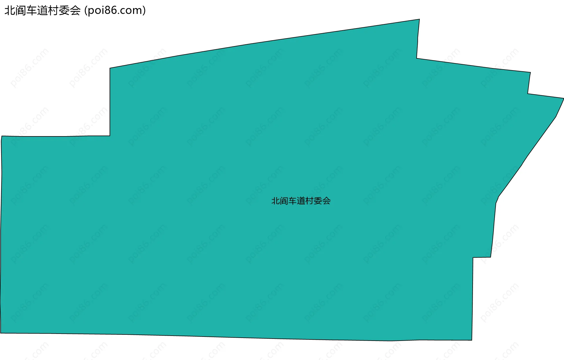 北阎车道村委会边界地图