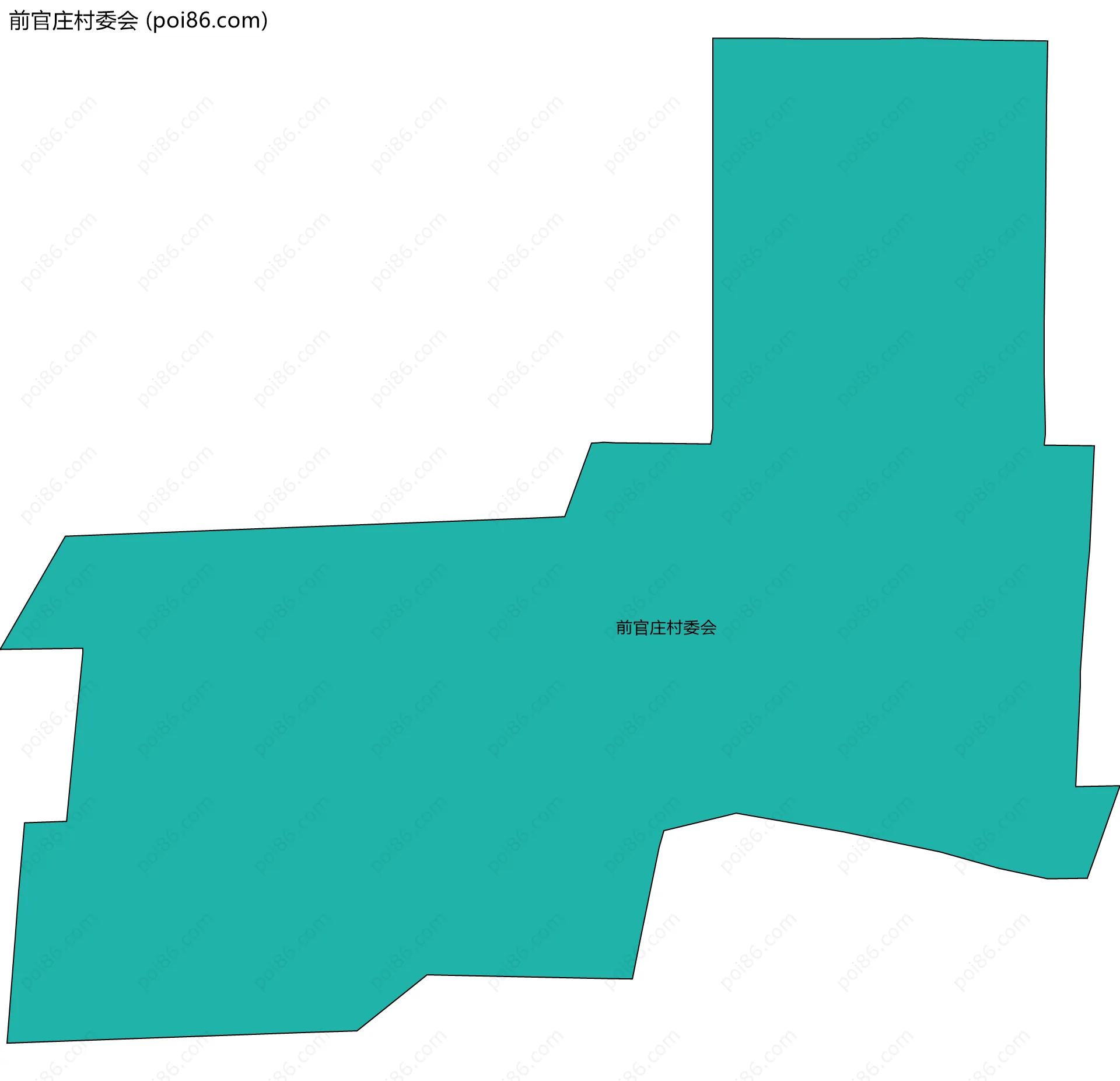 前官庄村委会边界地图
