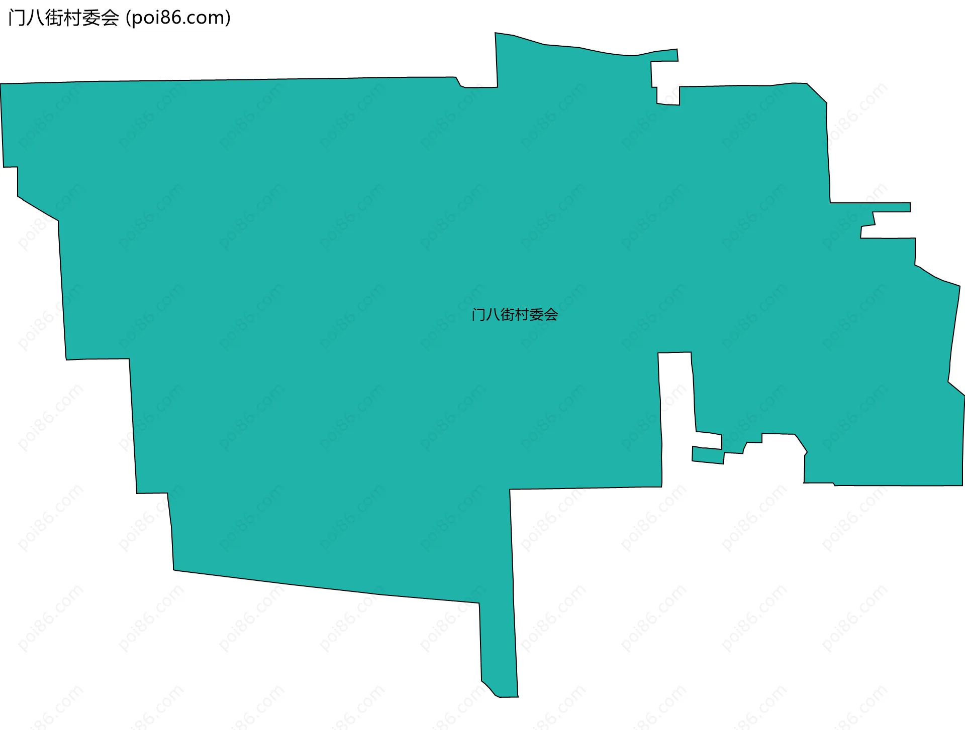 门八街村委会边界地图