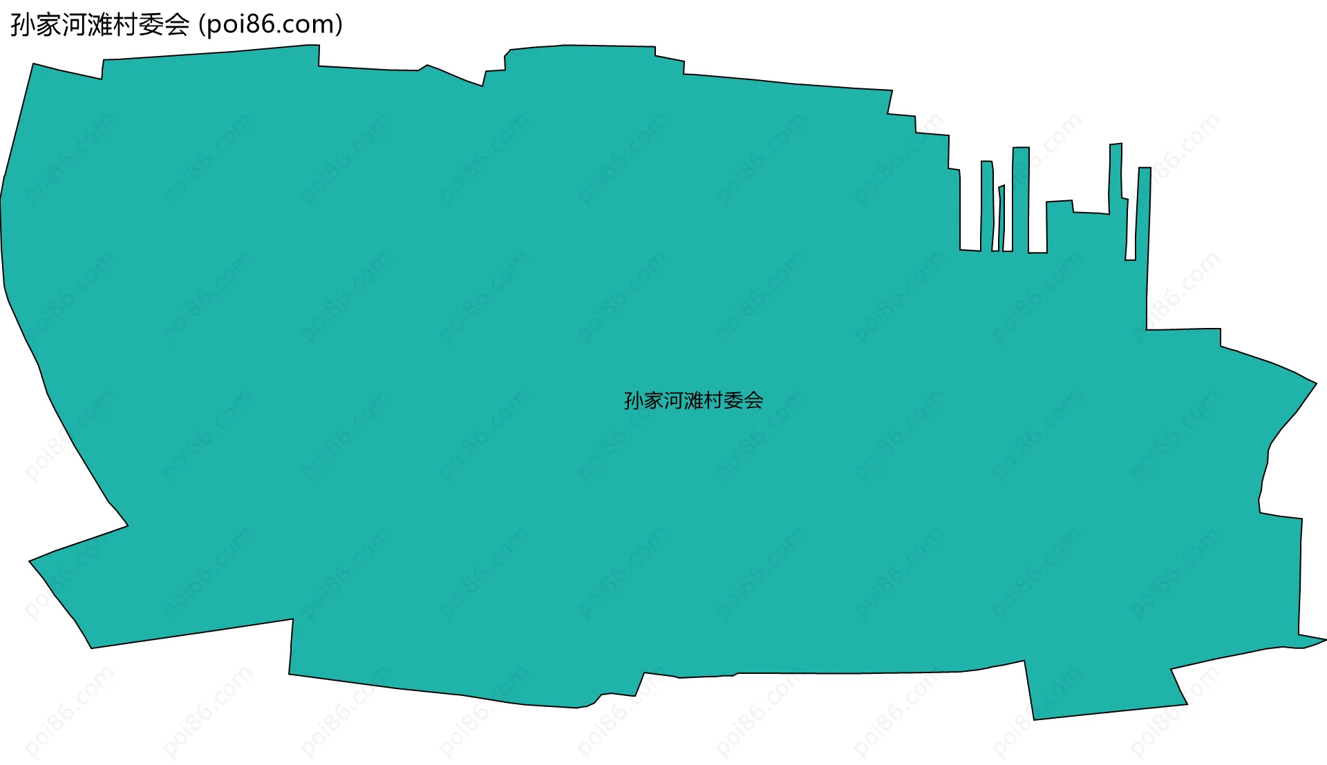 孙家河滩村委会边界地图