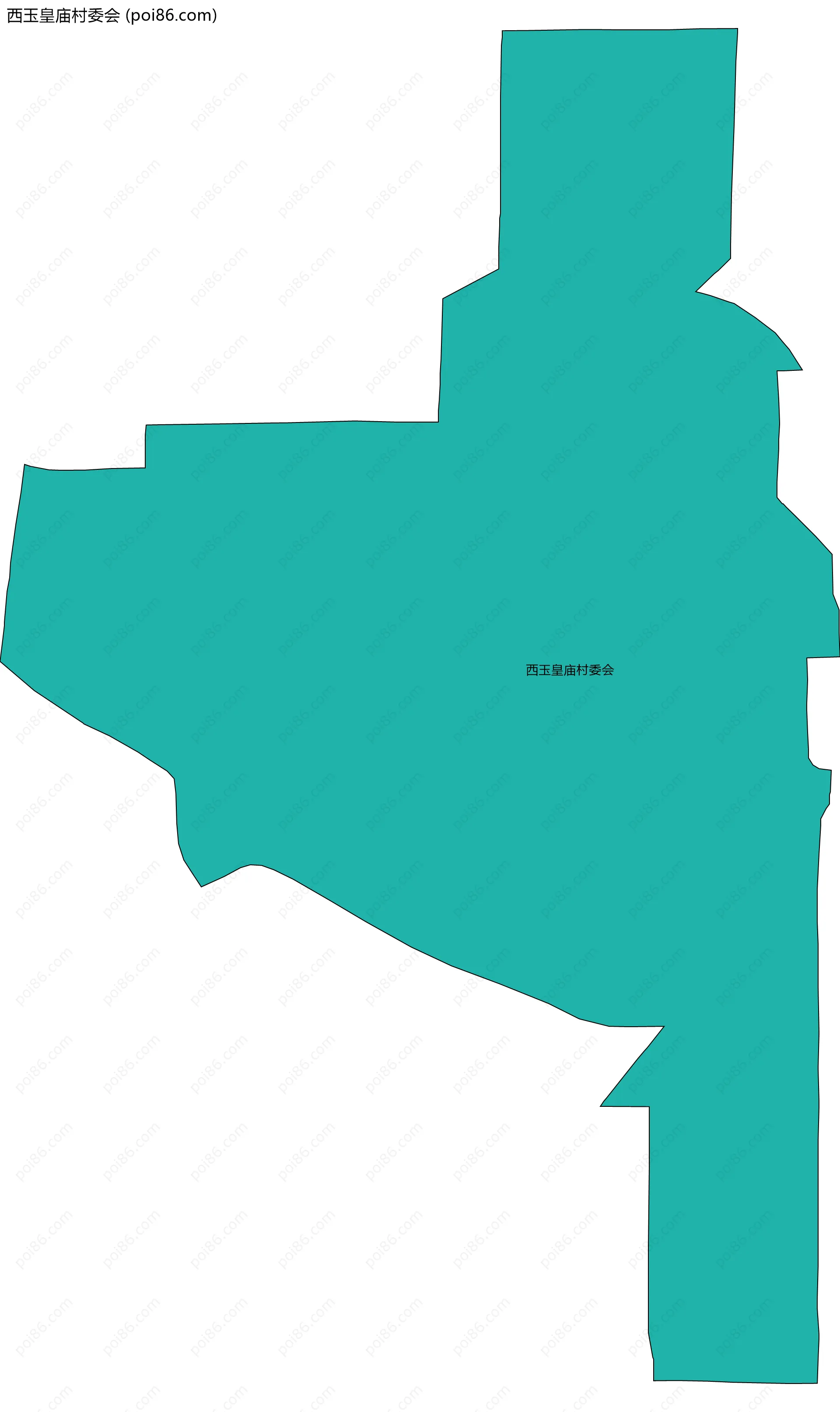 西玉皇庙村委会边界地图