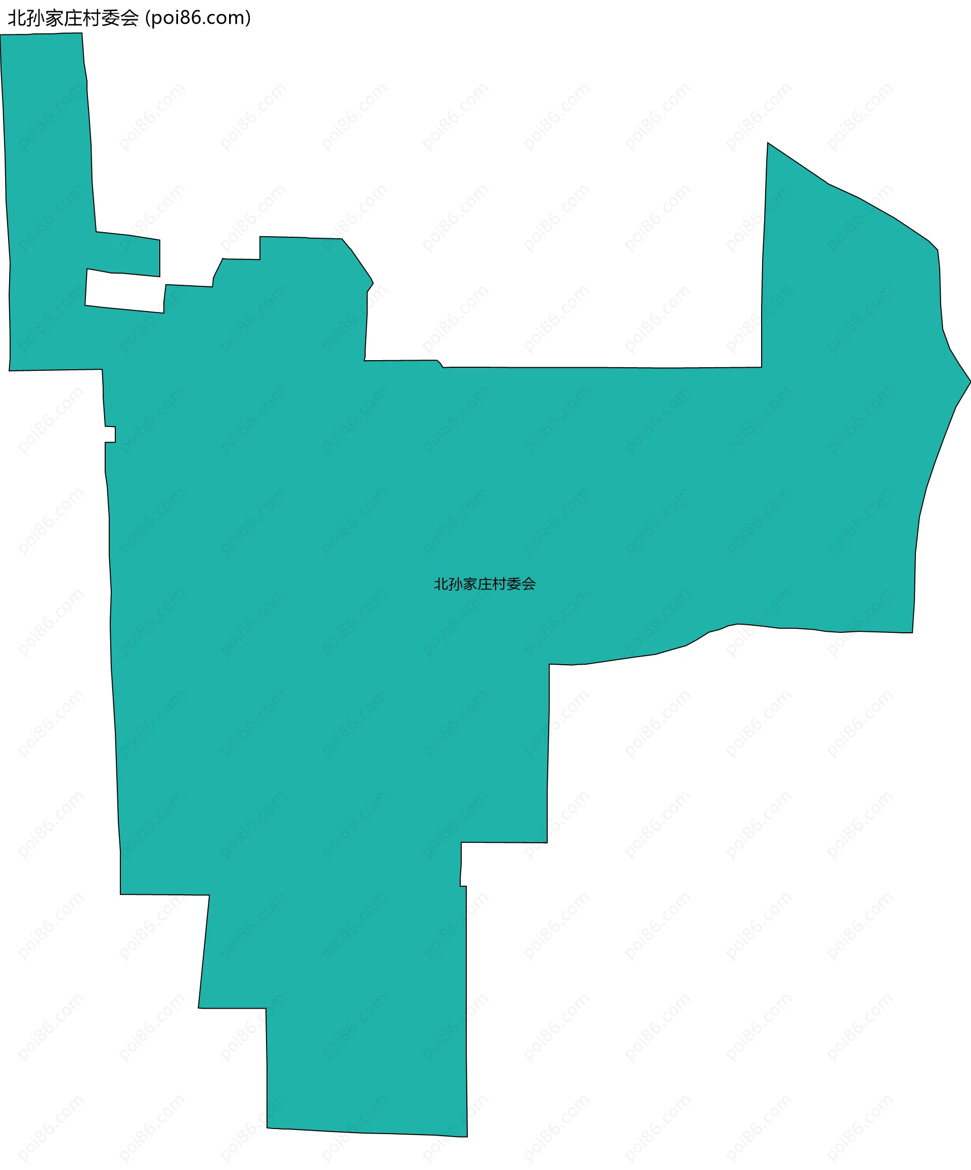 北孙家庄村委会边界地图