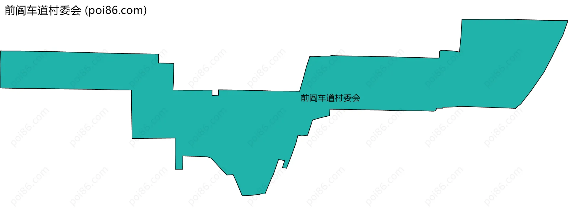 前阎车道村委会边界地图