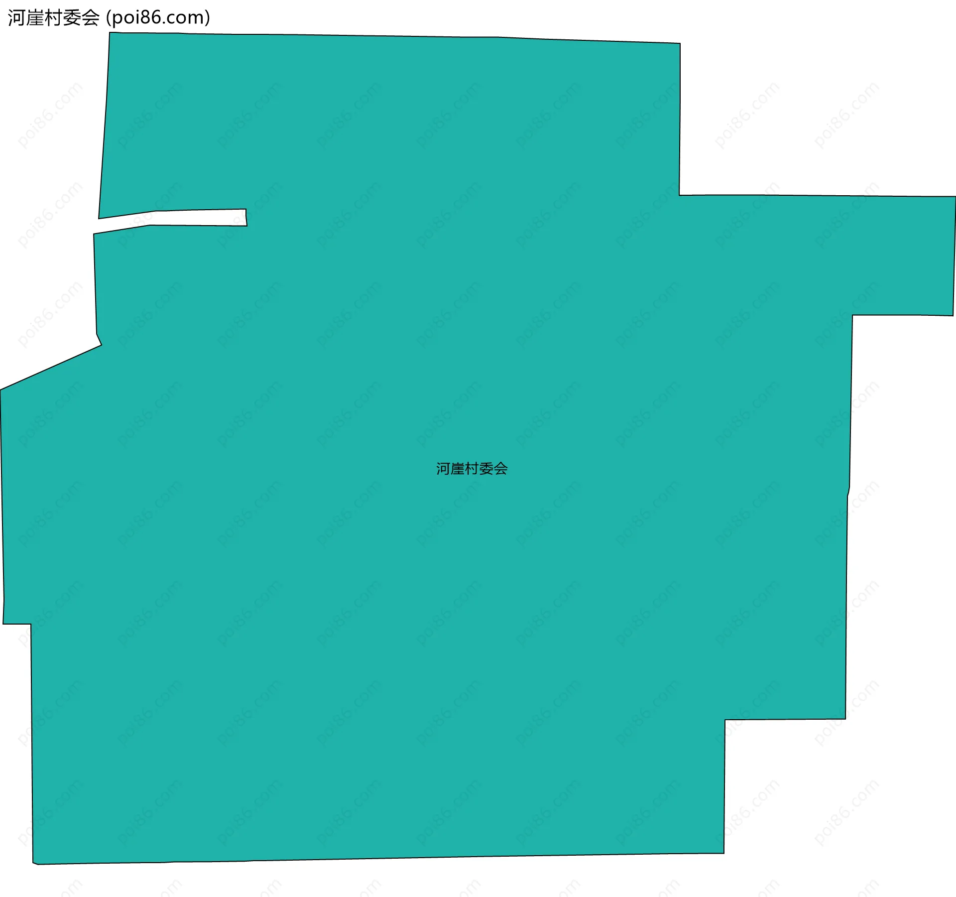 河崖村委会边界地图
