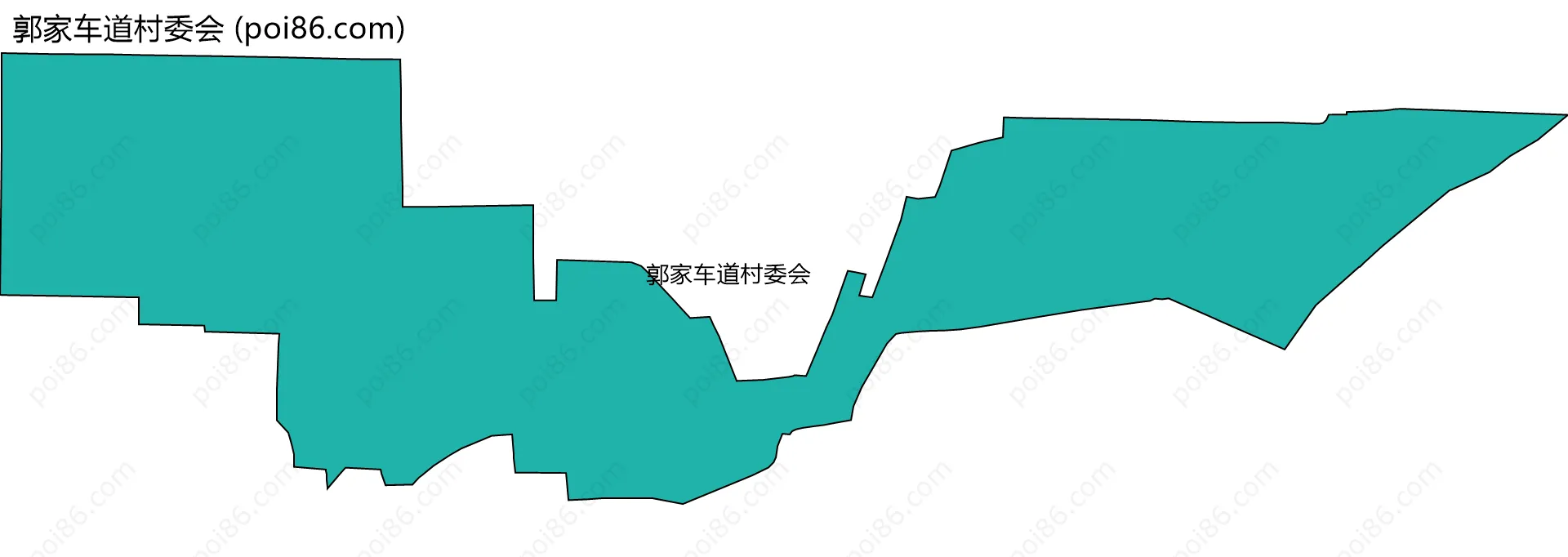 郭家车道村委会边界地图