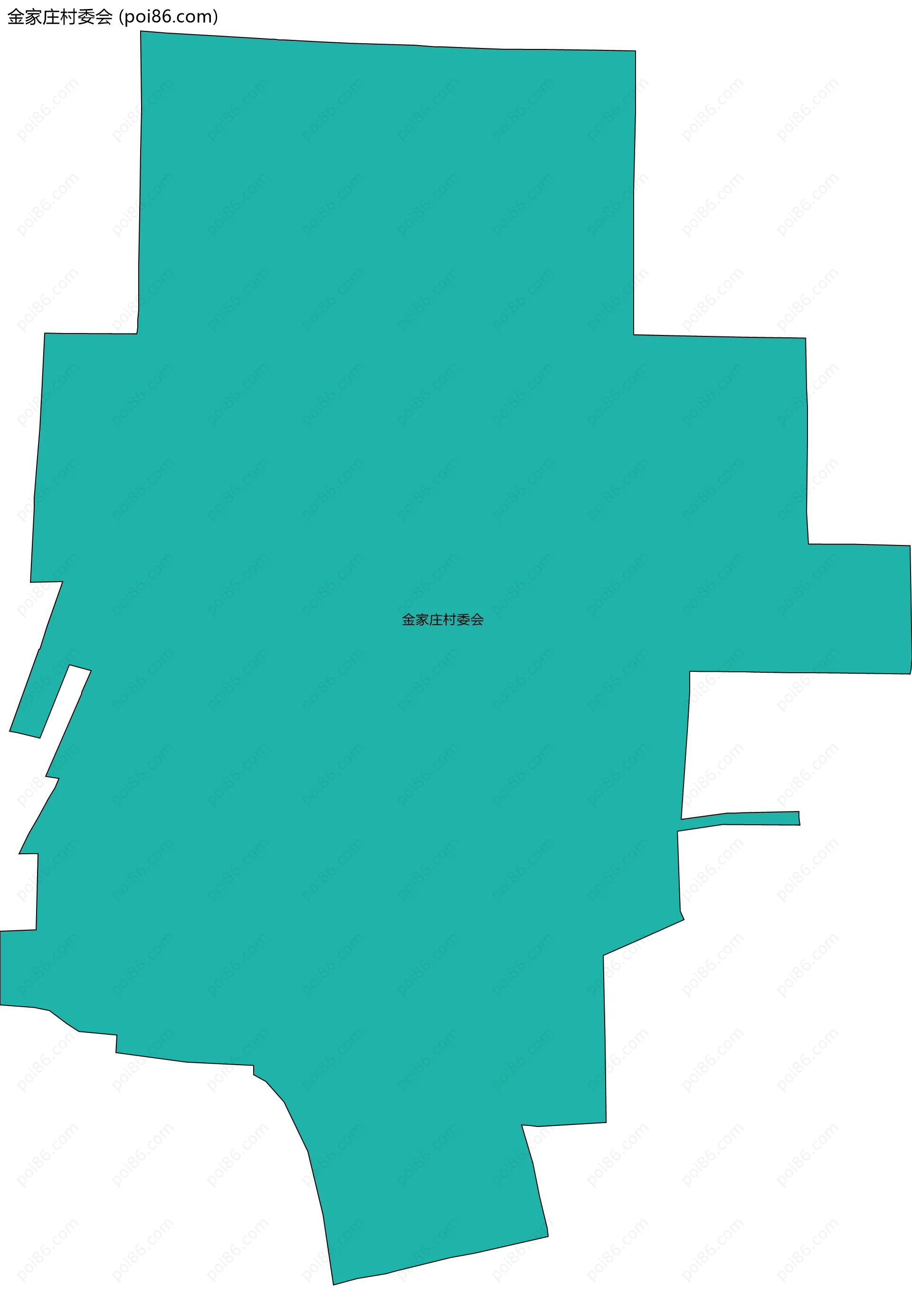 金家庄村委会边界地图