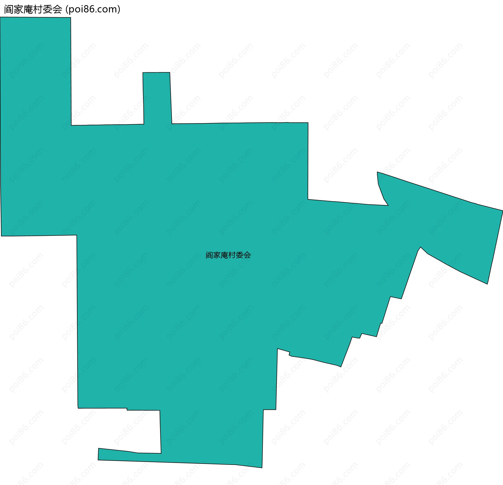 阎家庵村委会边界地图