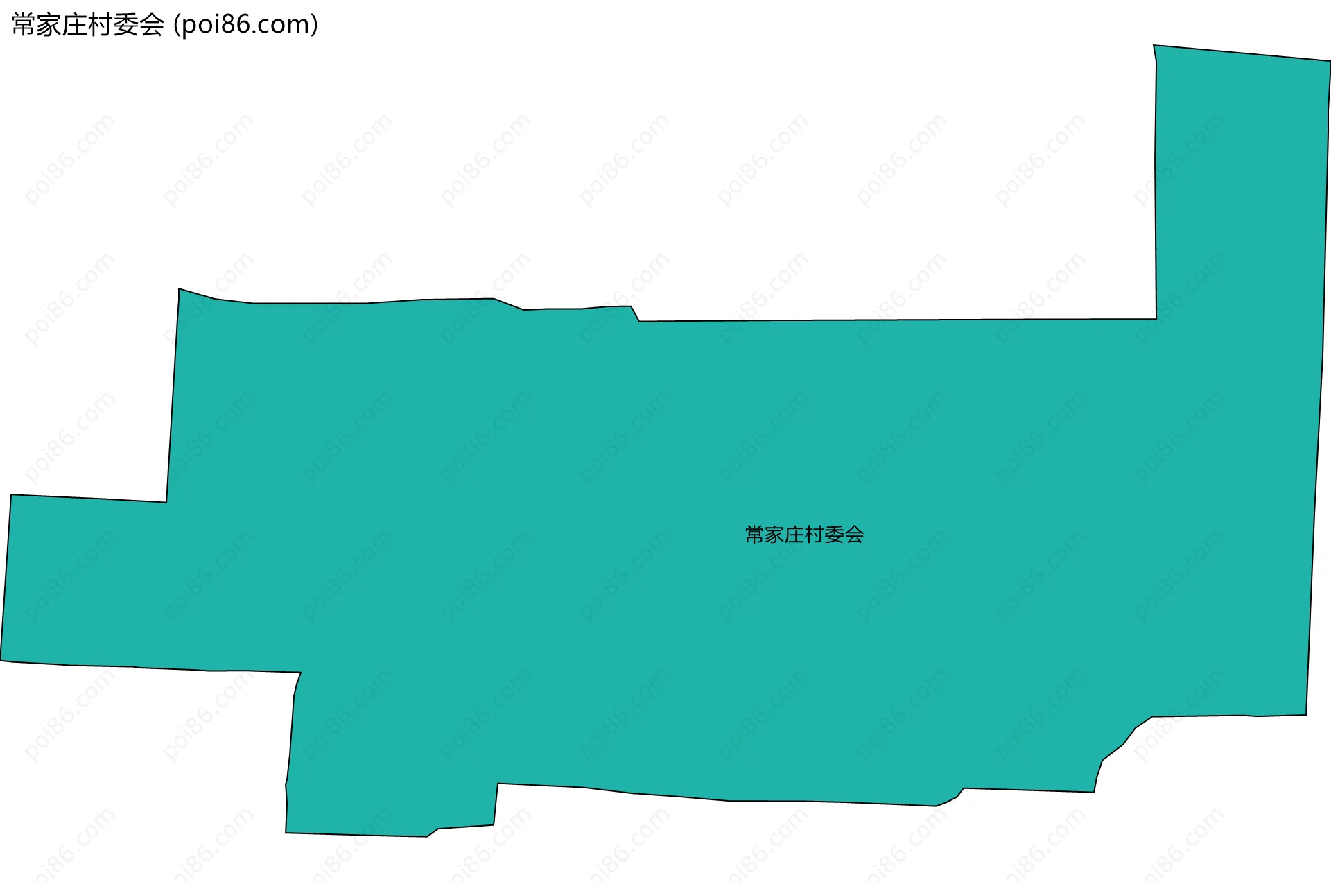 常家庄村委会边界地图