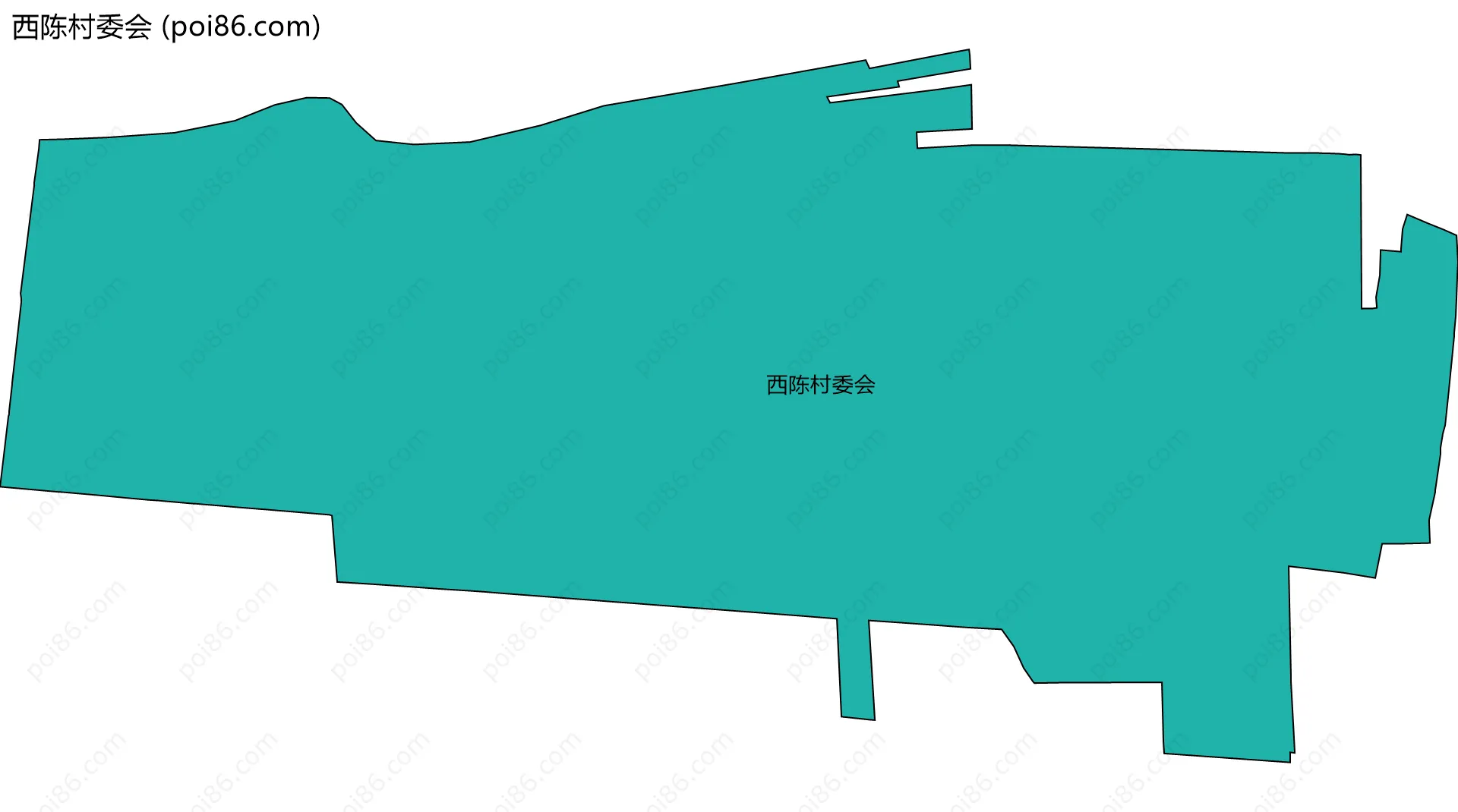 西陈村委会边界地图