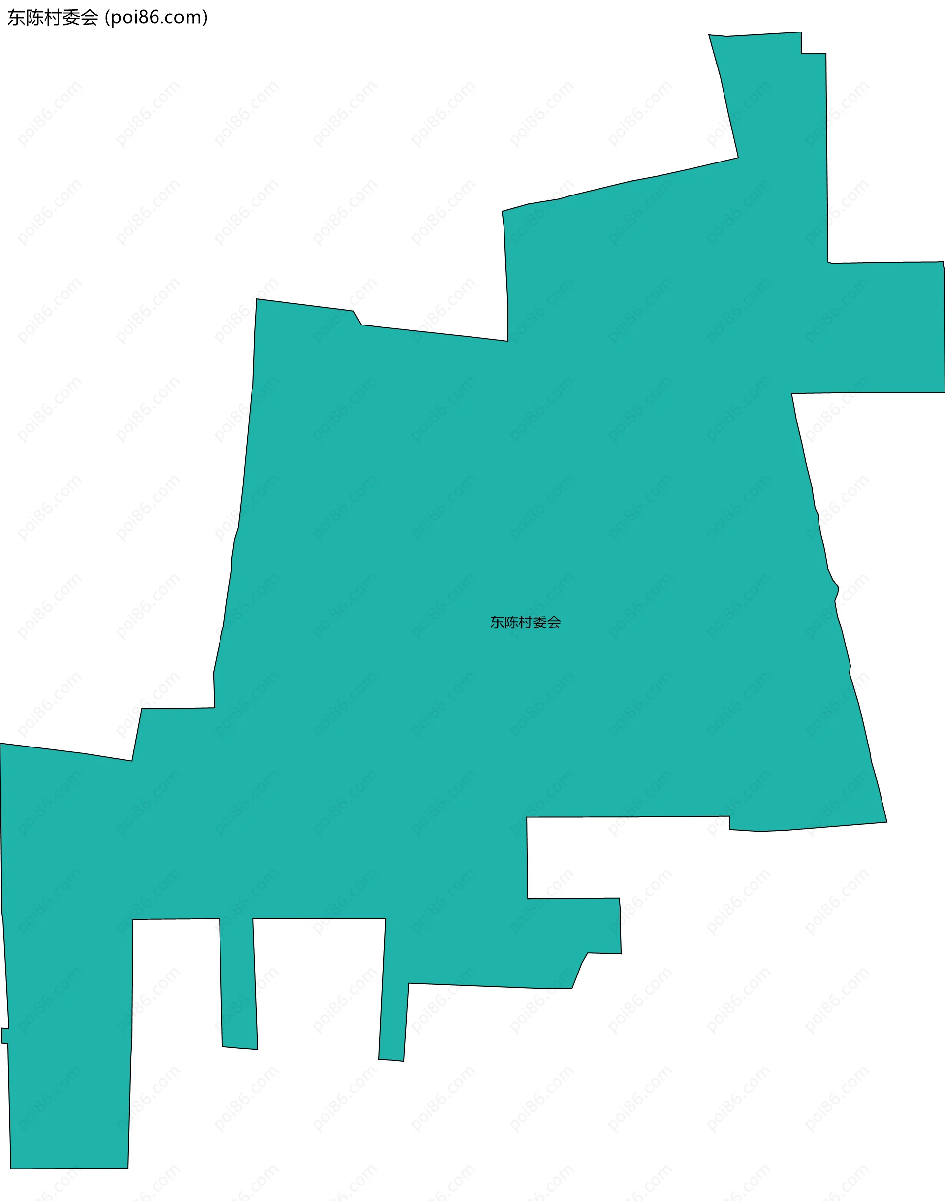 东陈村委会边界地图