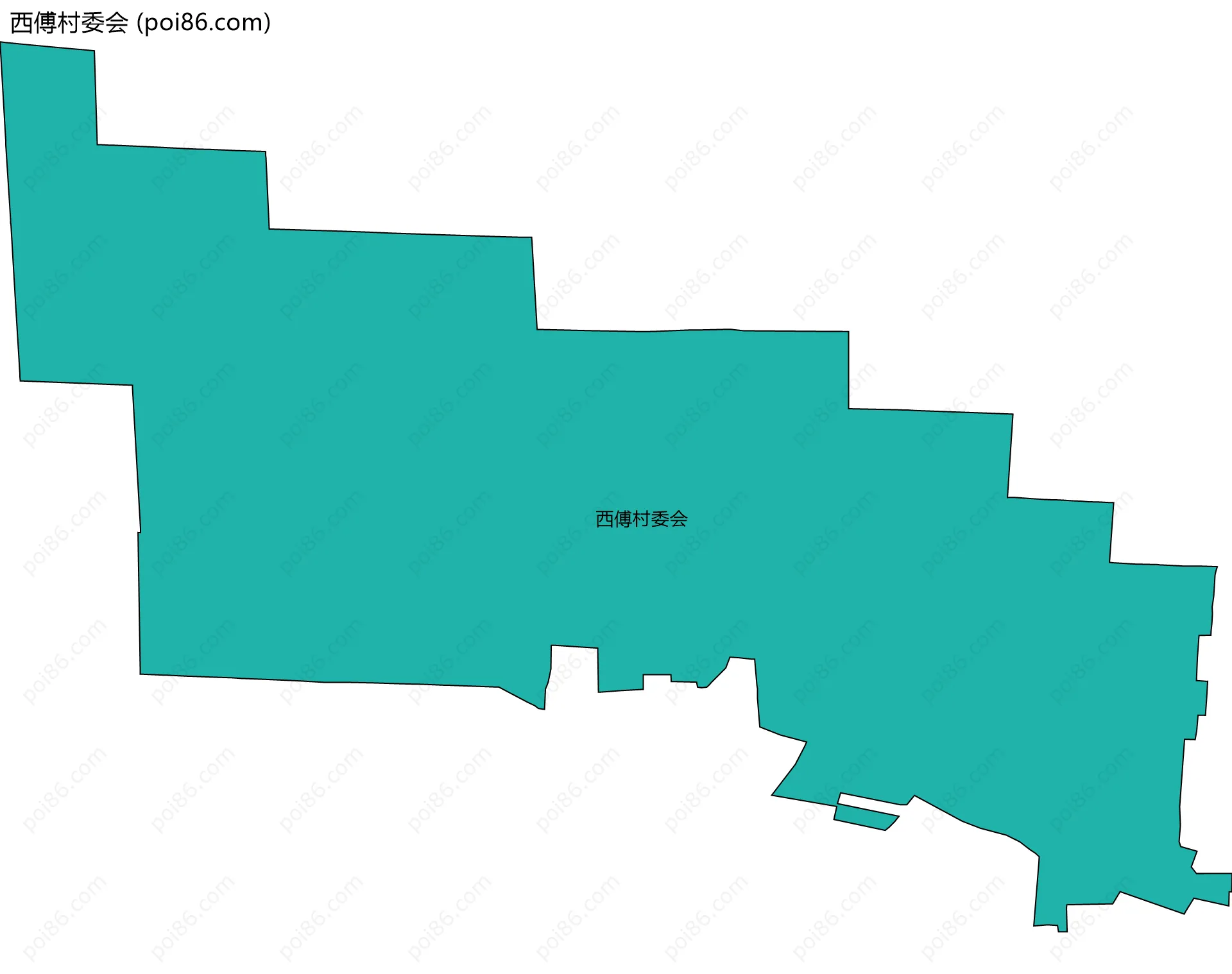 西傅村委会边界地图