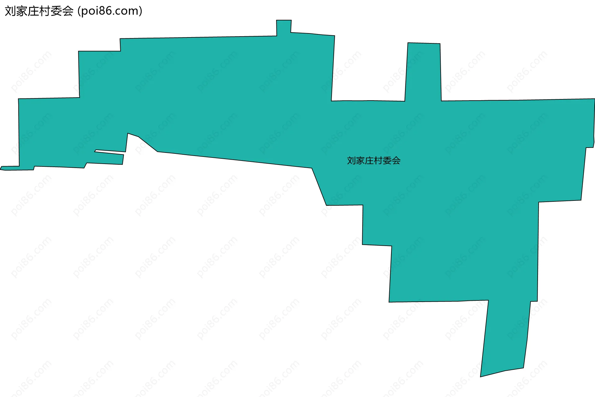 刘家庄村委会边界地图