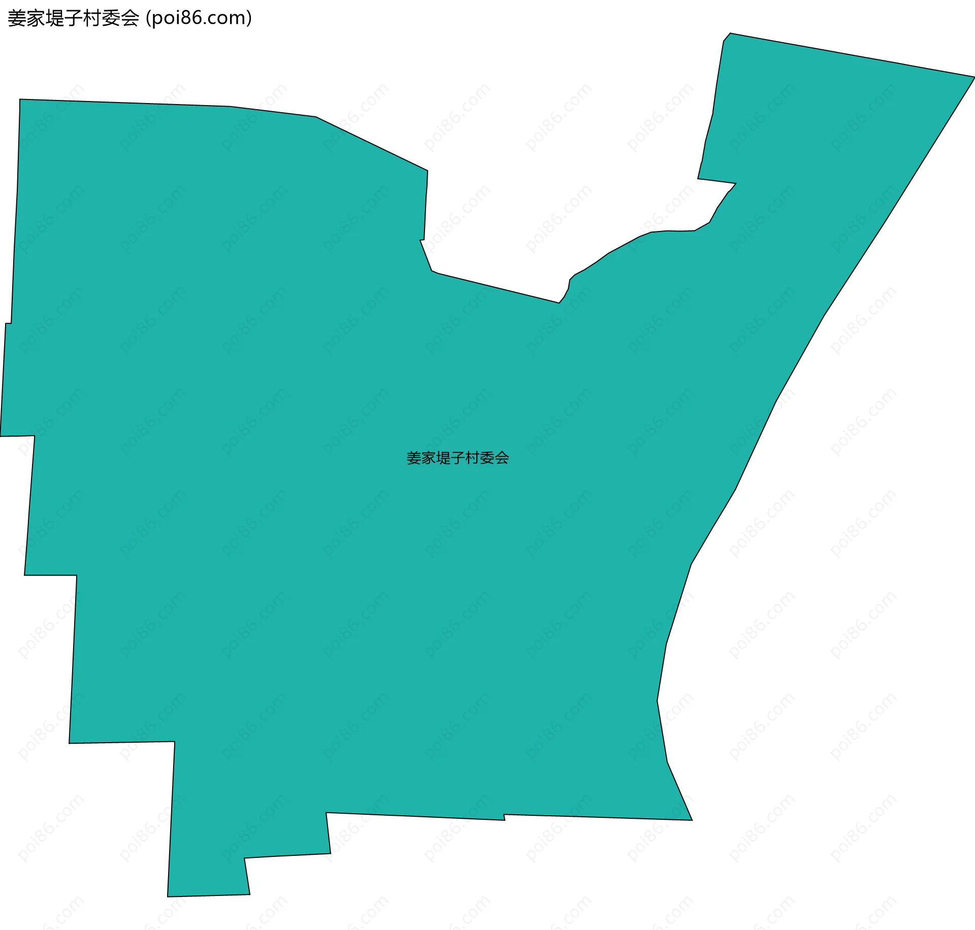 姜家堤子村委会边界地图