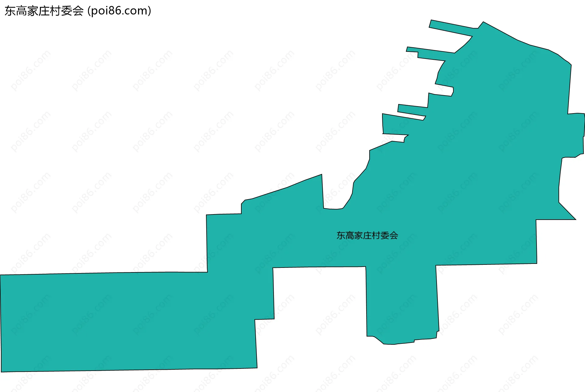 东高家庄村委会边界地图