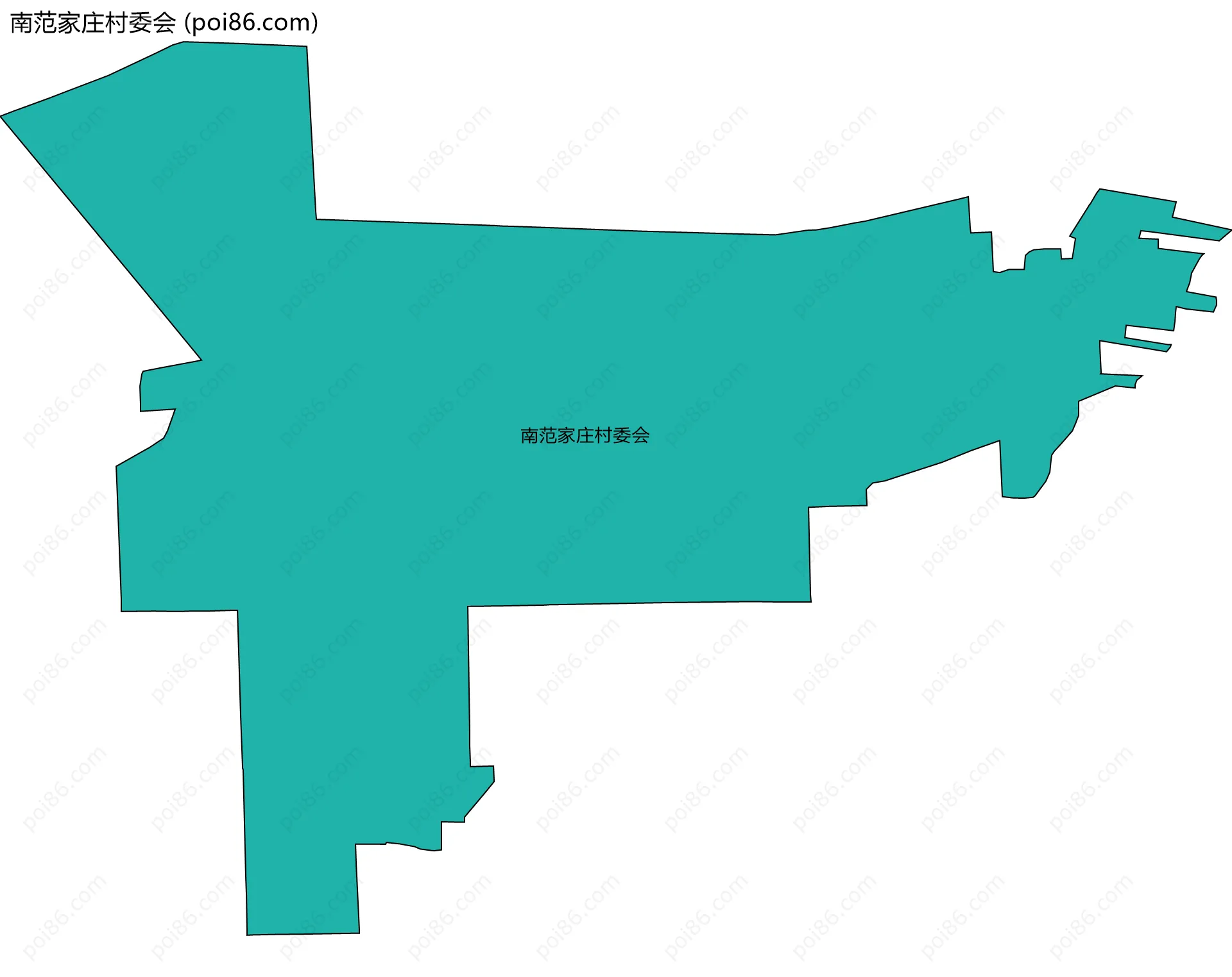 南范家庄村委会边界地图