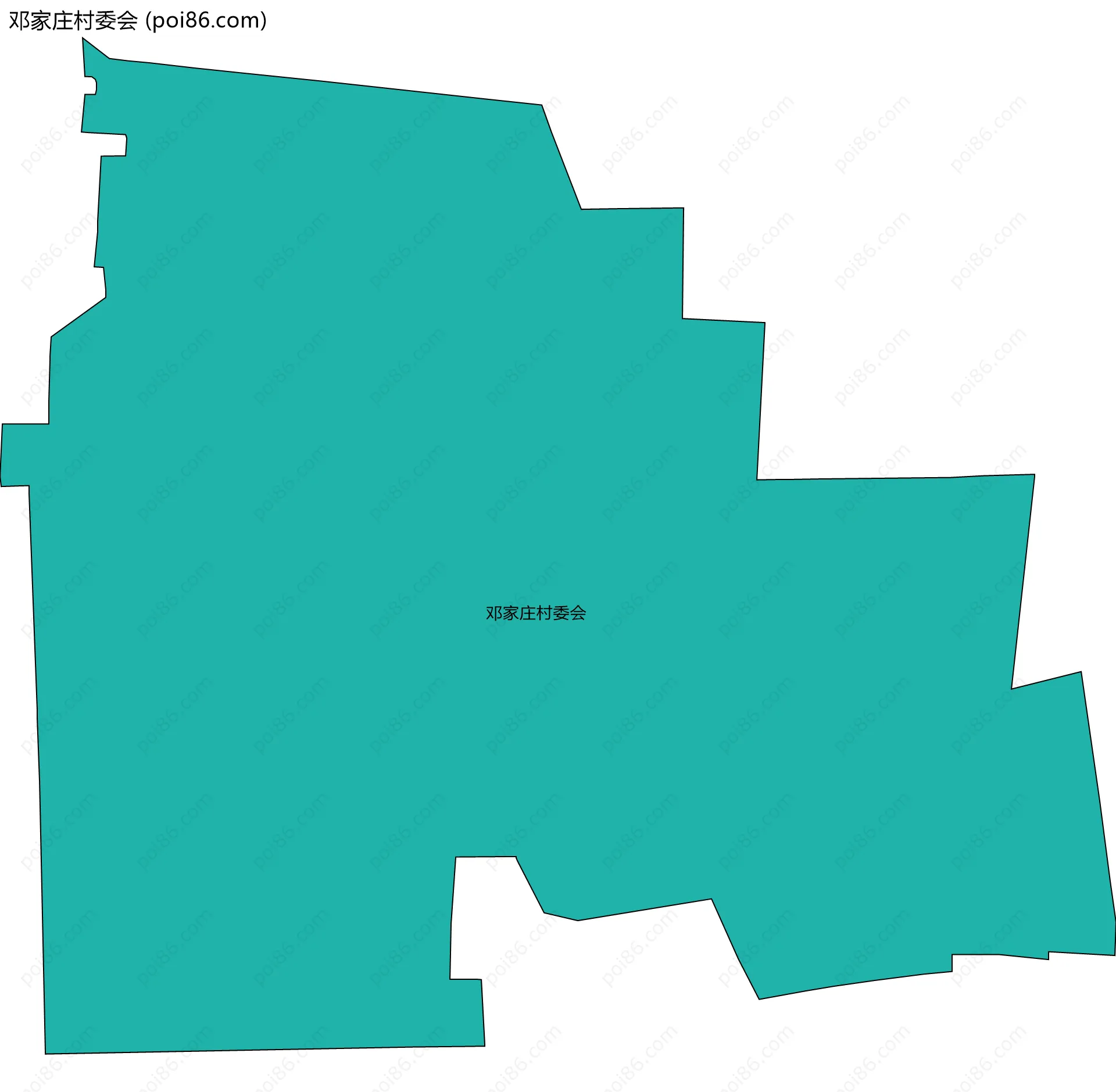 邓家庄村委会边界地图