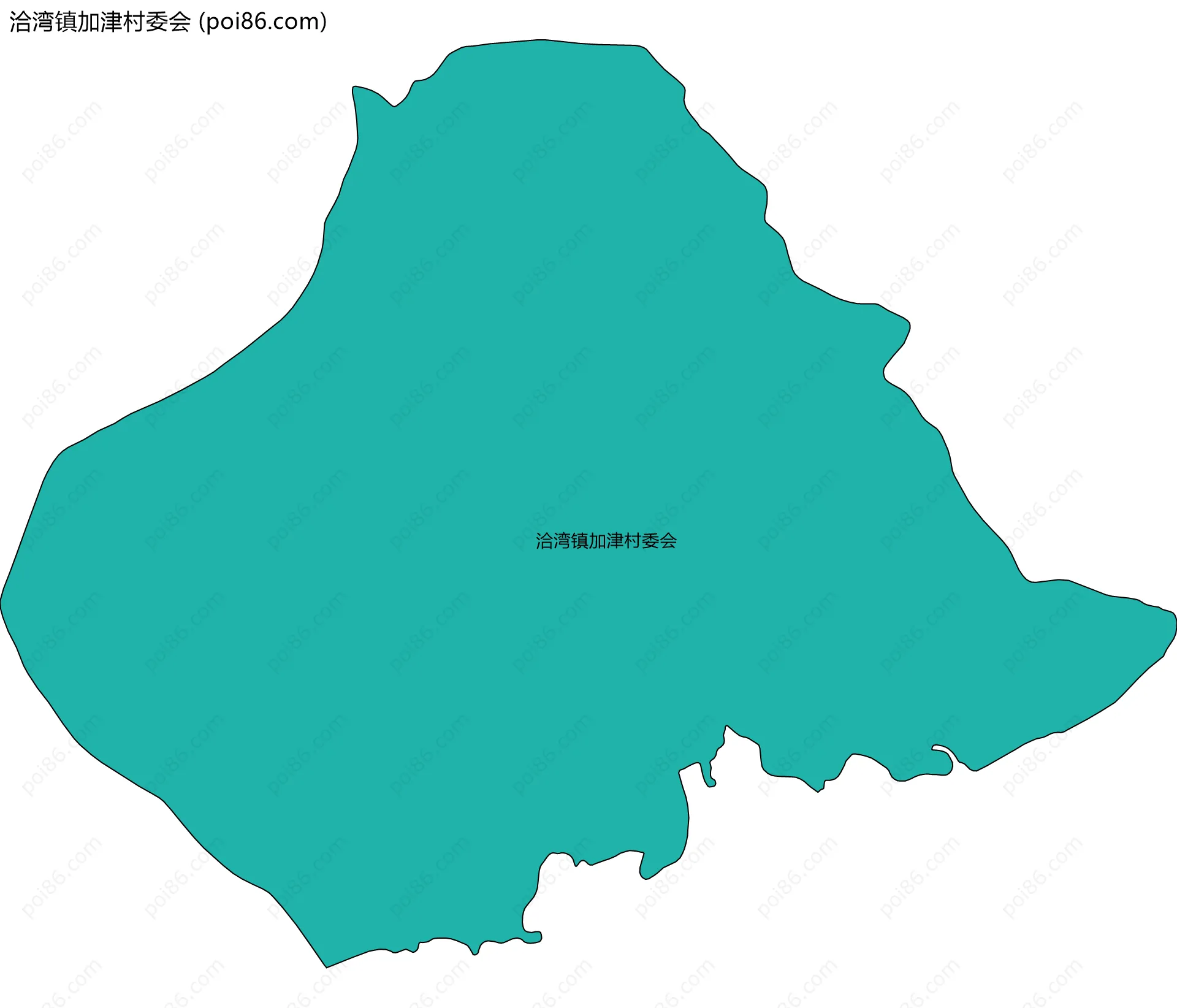 洽湾镇加津村委会边界地图