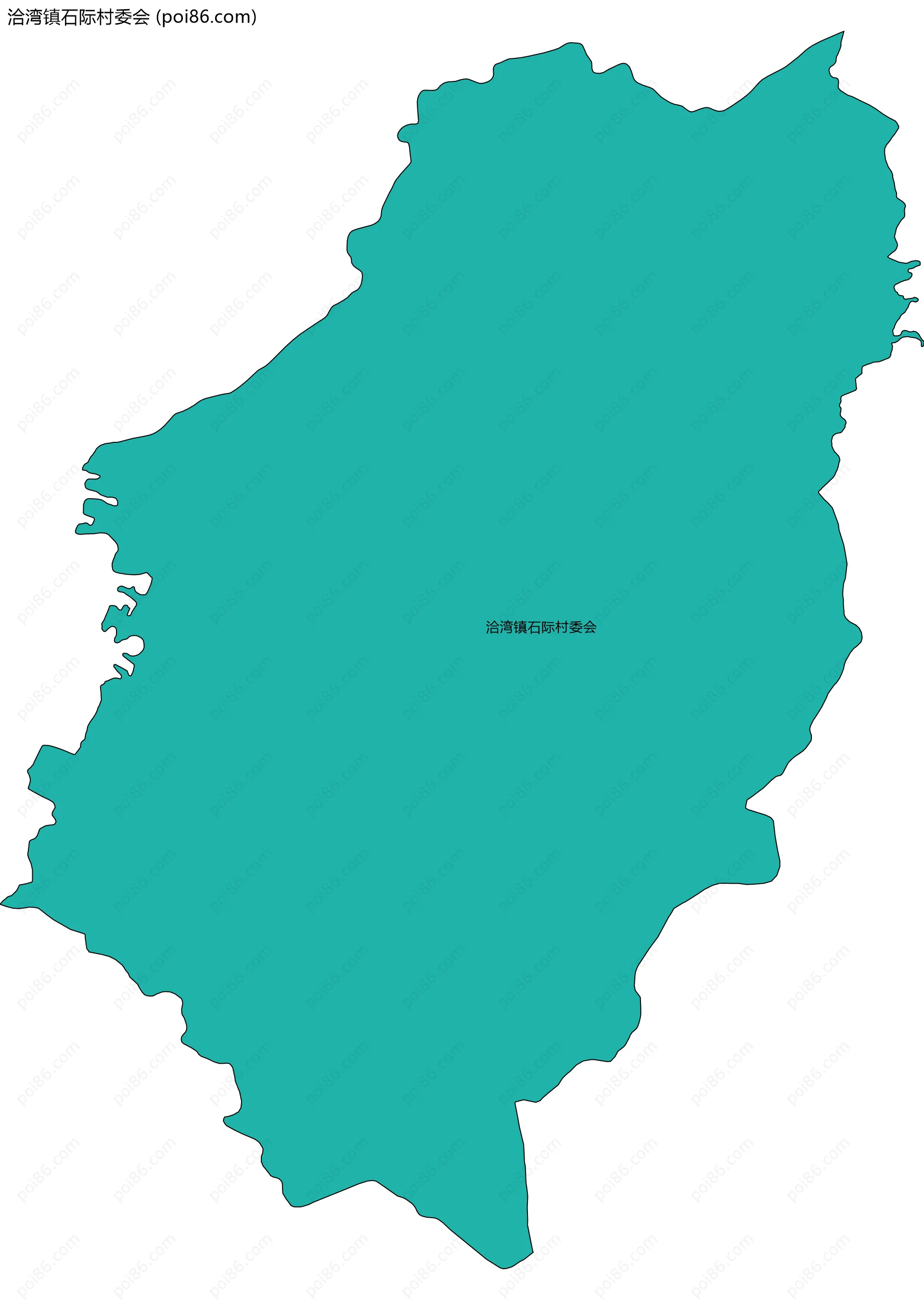 洽湾镇石际村委会边界地图