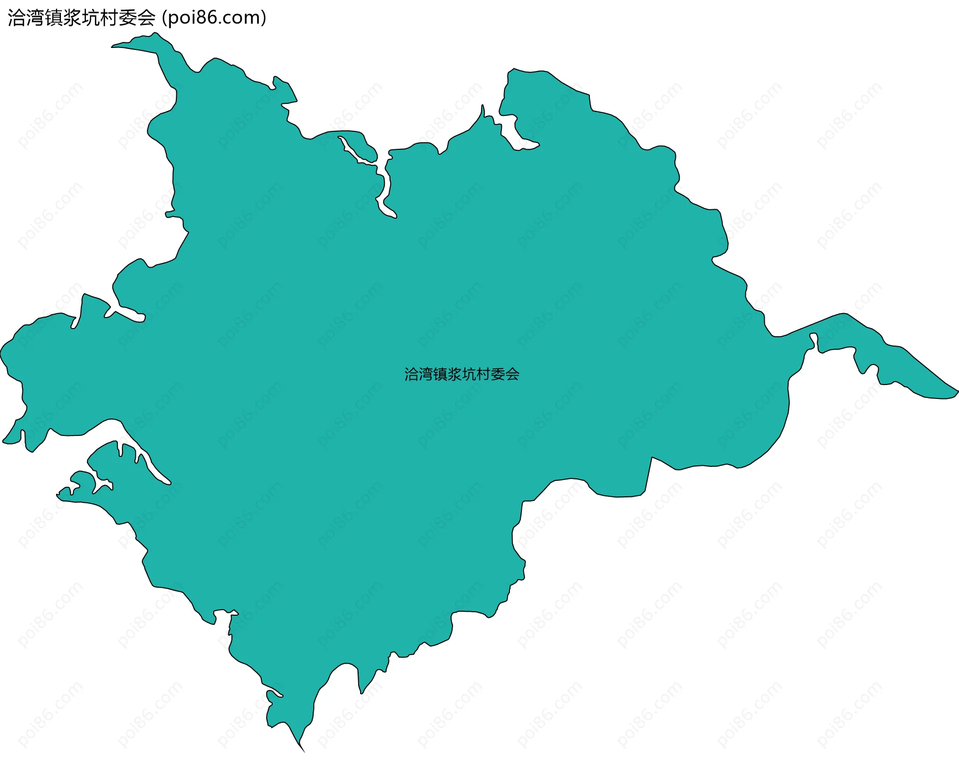 洽湾镇浆坑村委会边界地图