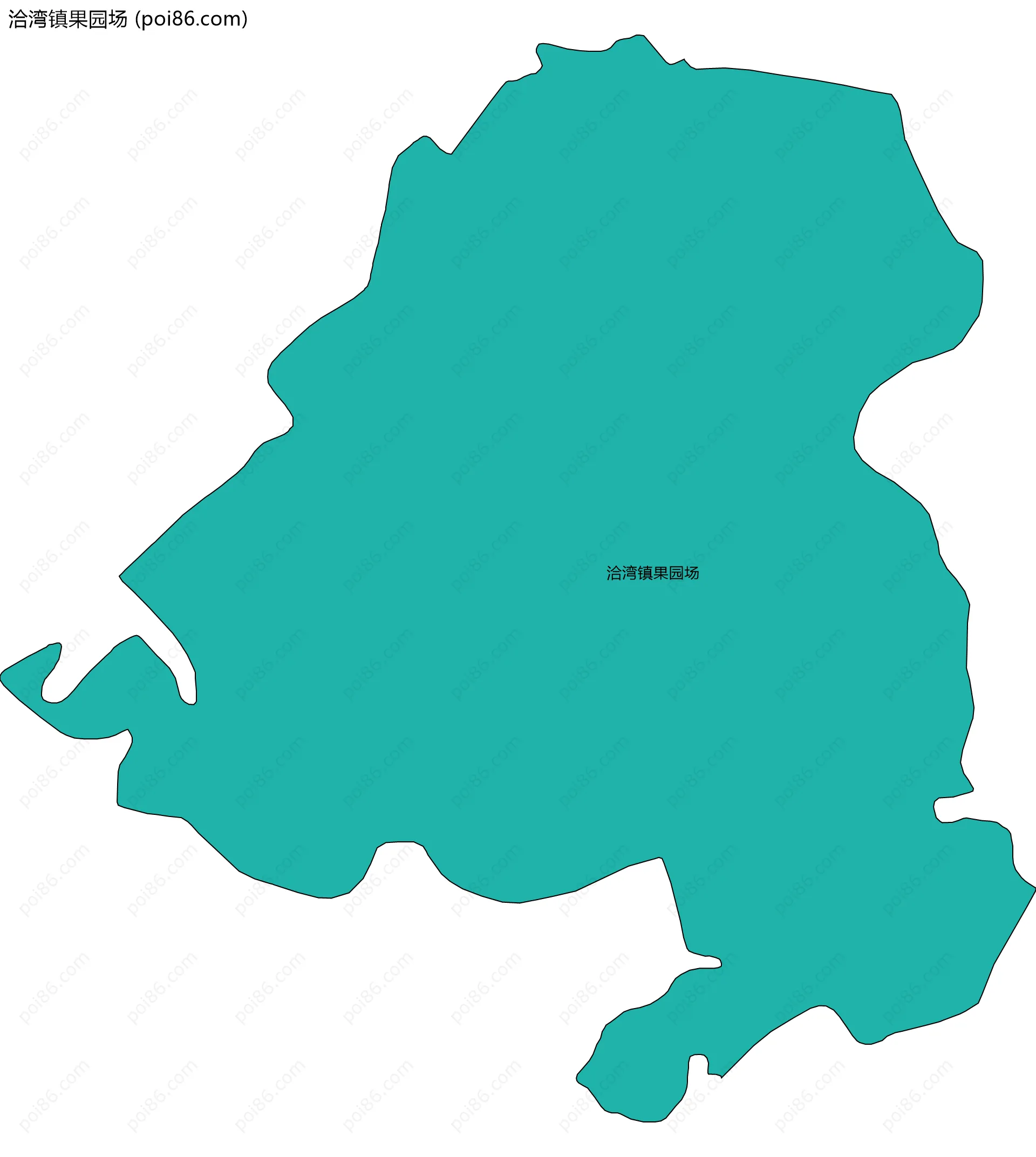洽湾镇果园场边界地图