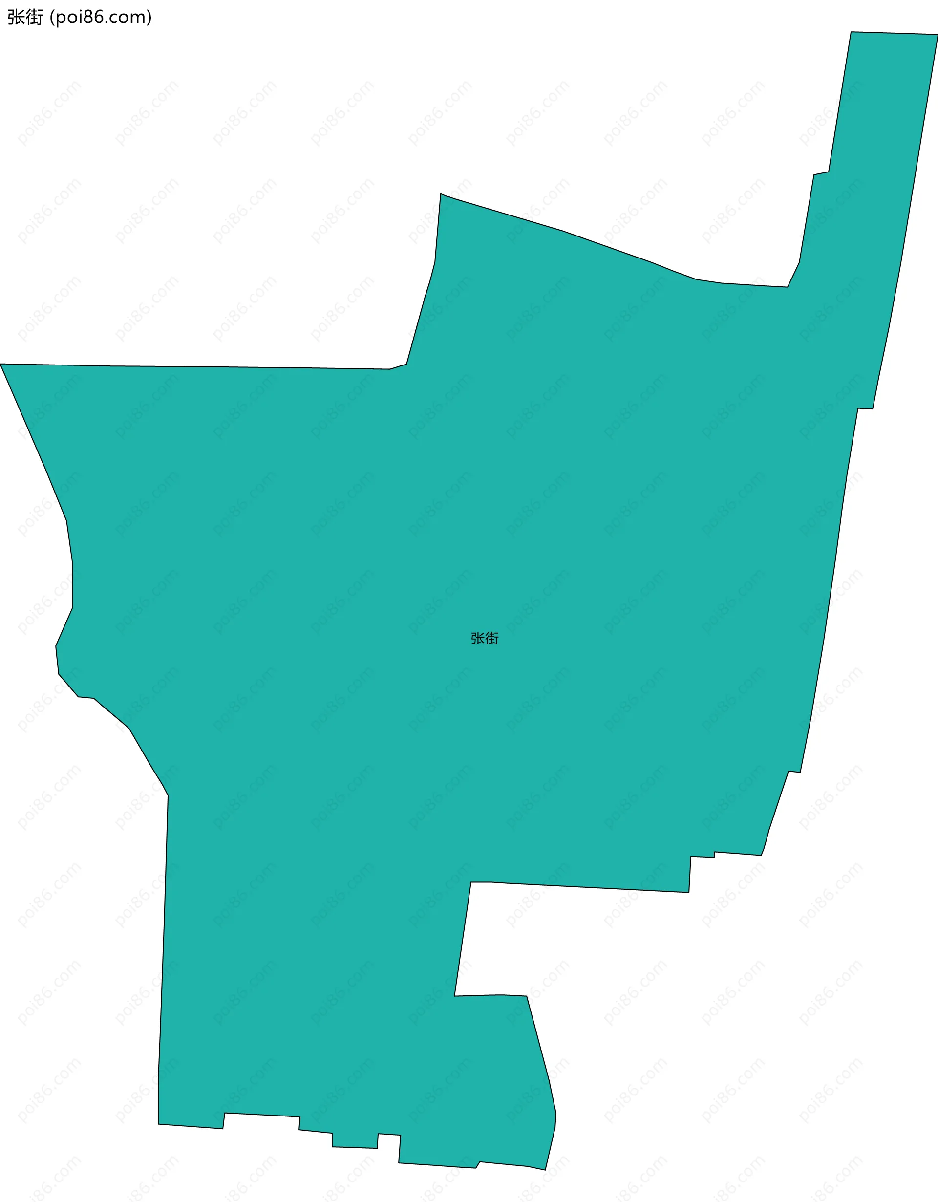 张街边界地图