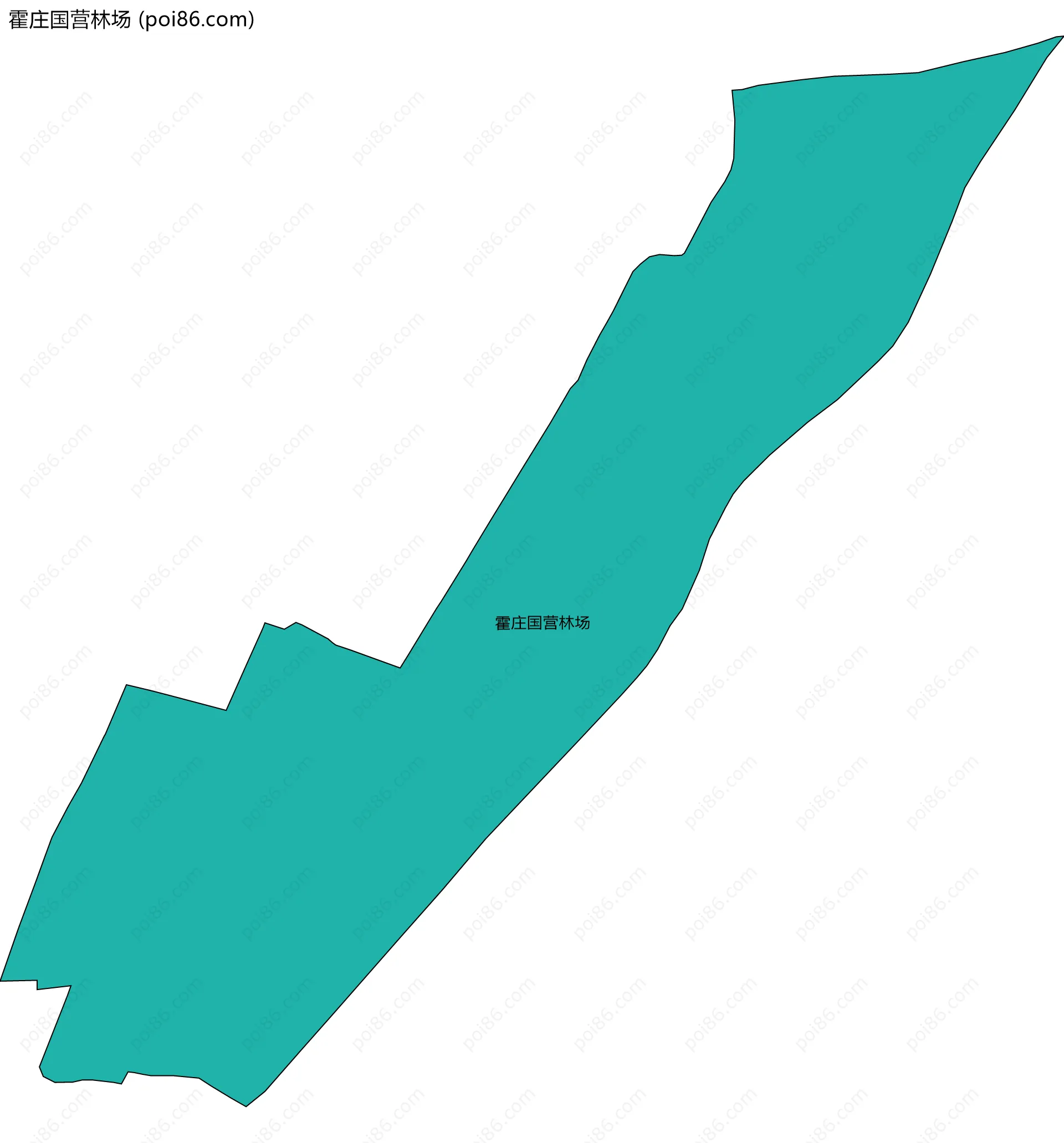 霍庄国营林场边界地图