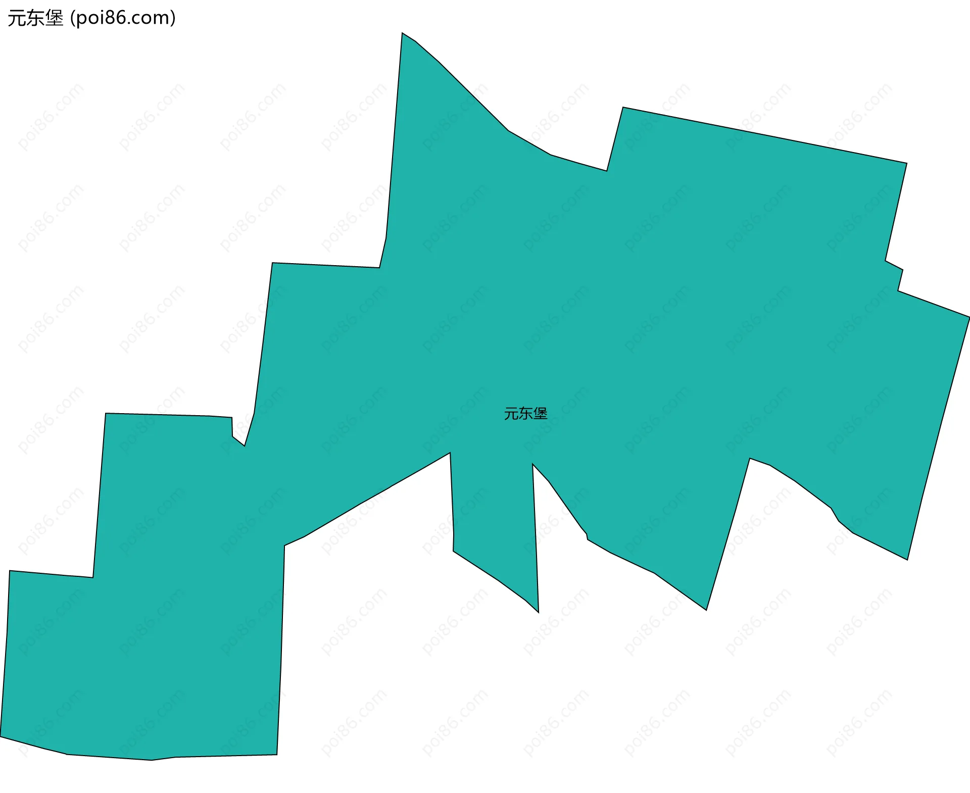 元东堡边界地图