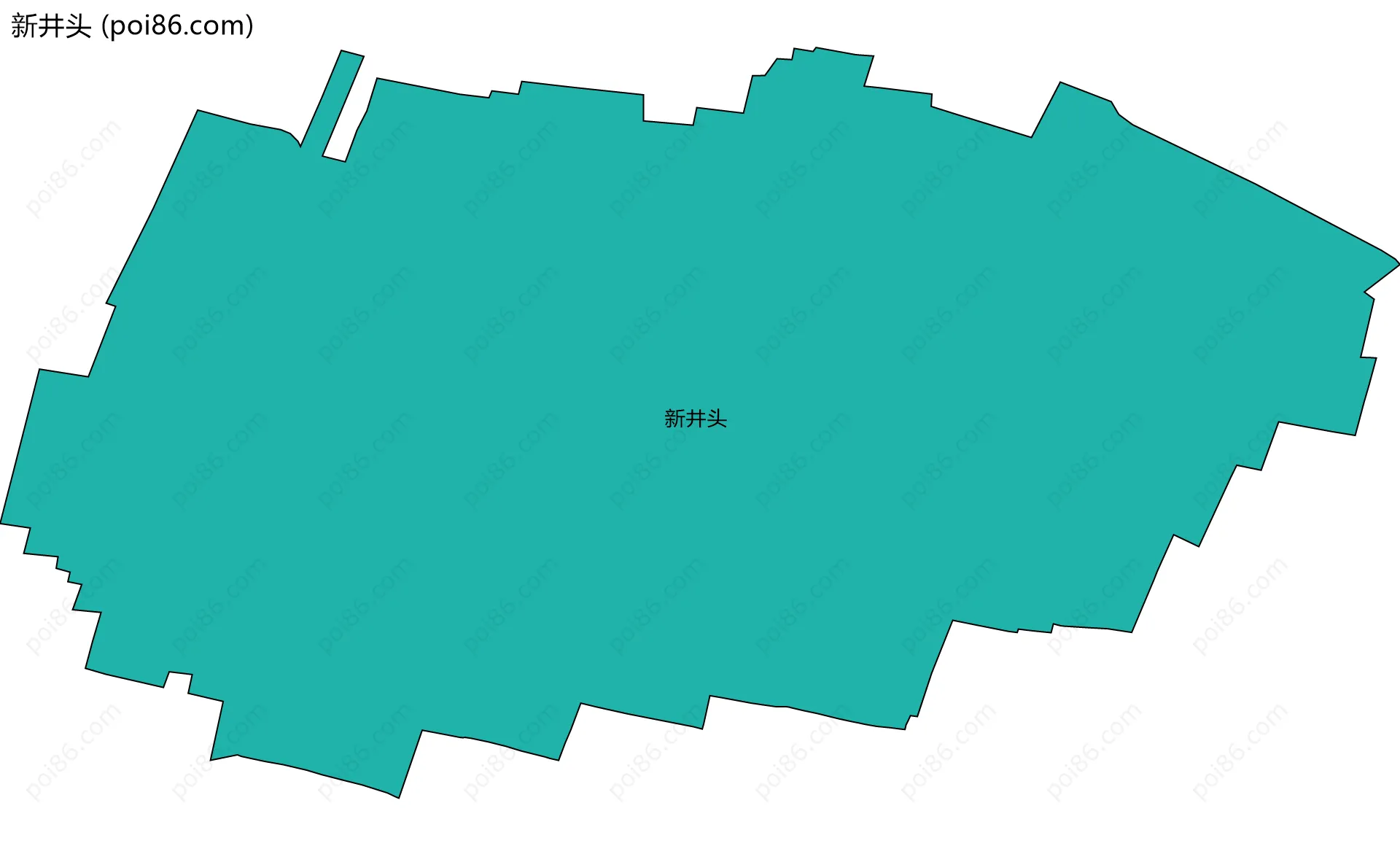 新井头边界地图