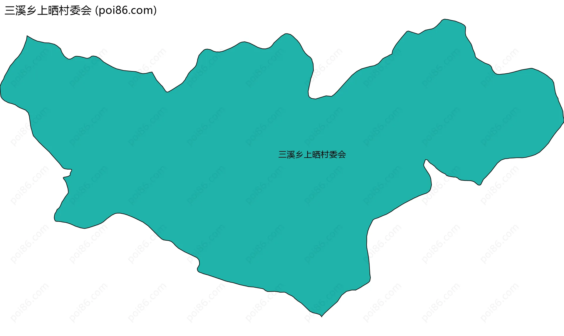 三溪乡上晒村委会边界地图