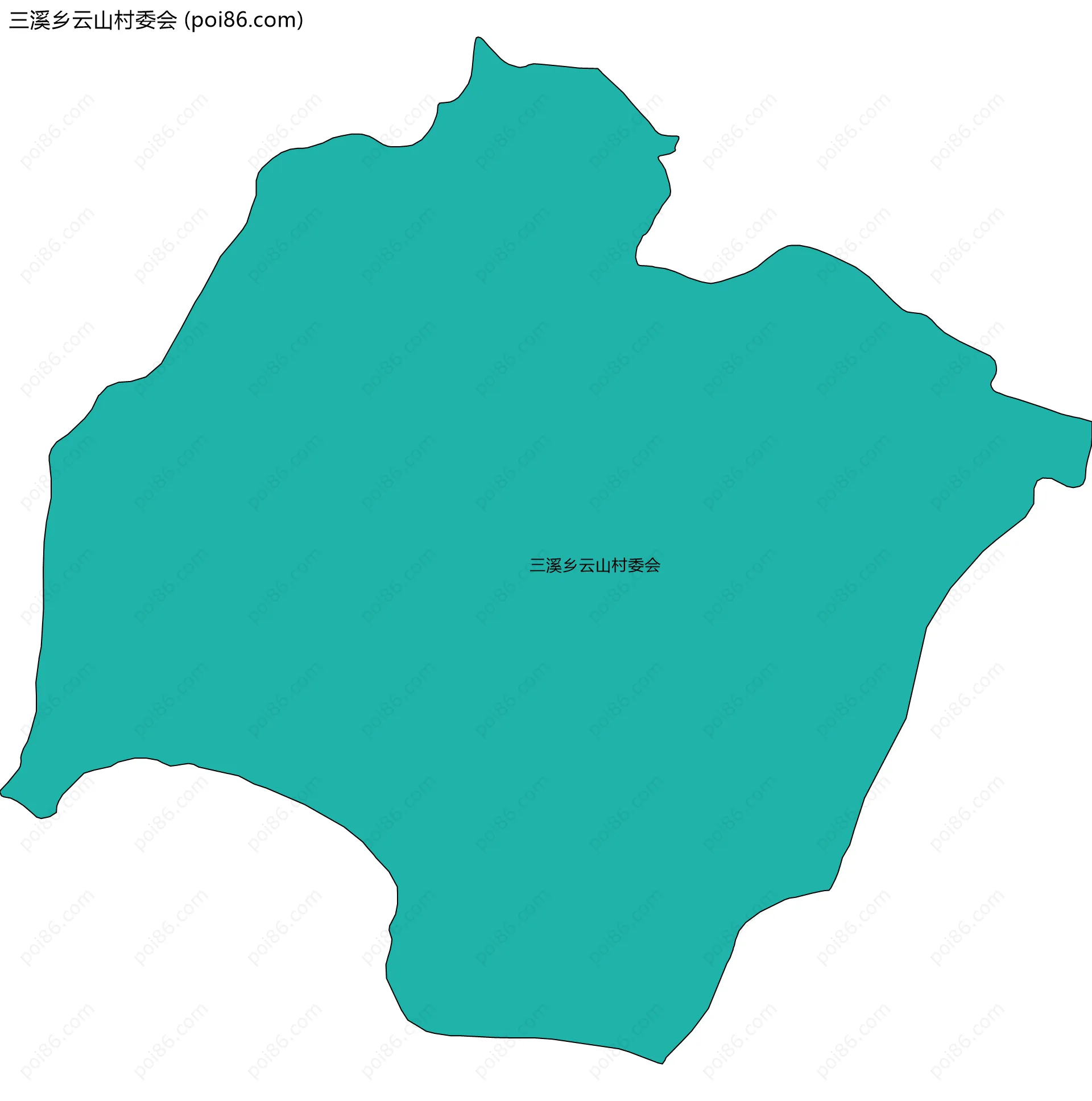 三溪乡云山村委会边界地图
