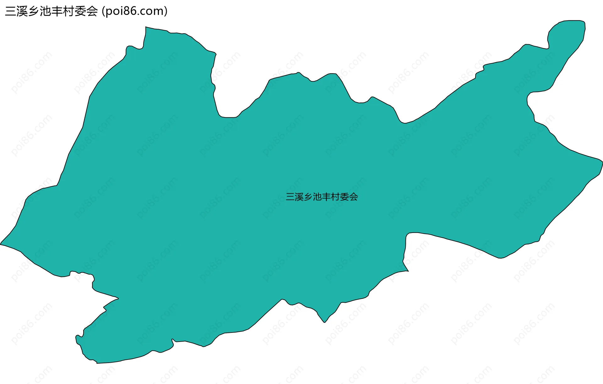 三溪乡池丰村委会边界地图