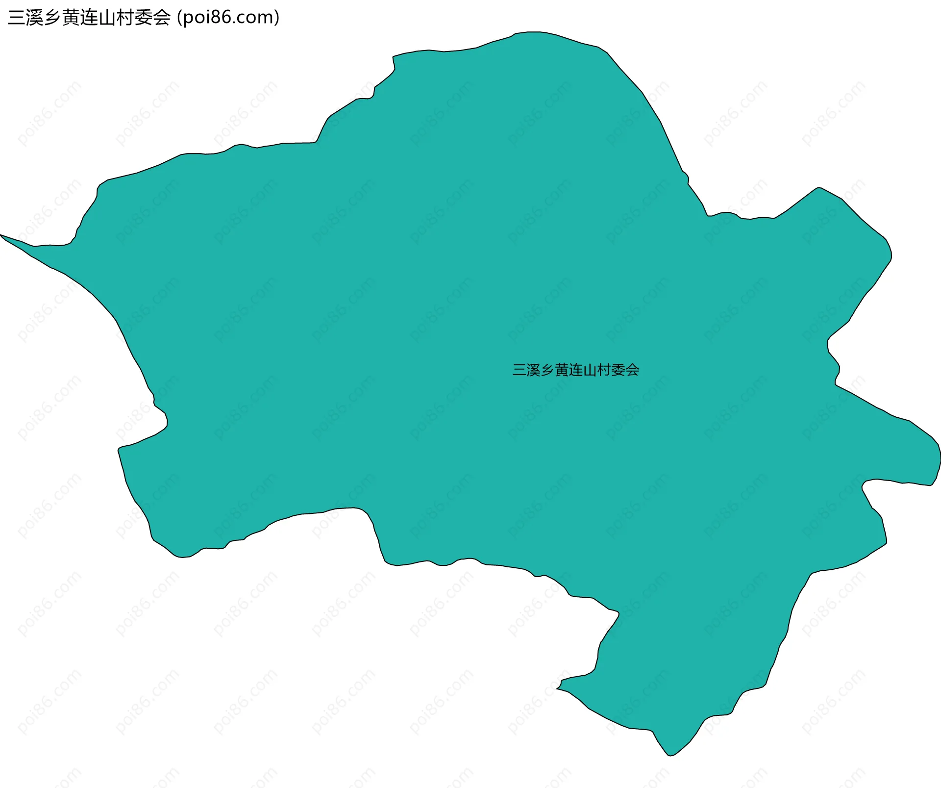 三溪乡黄连山村委会边界地图