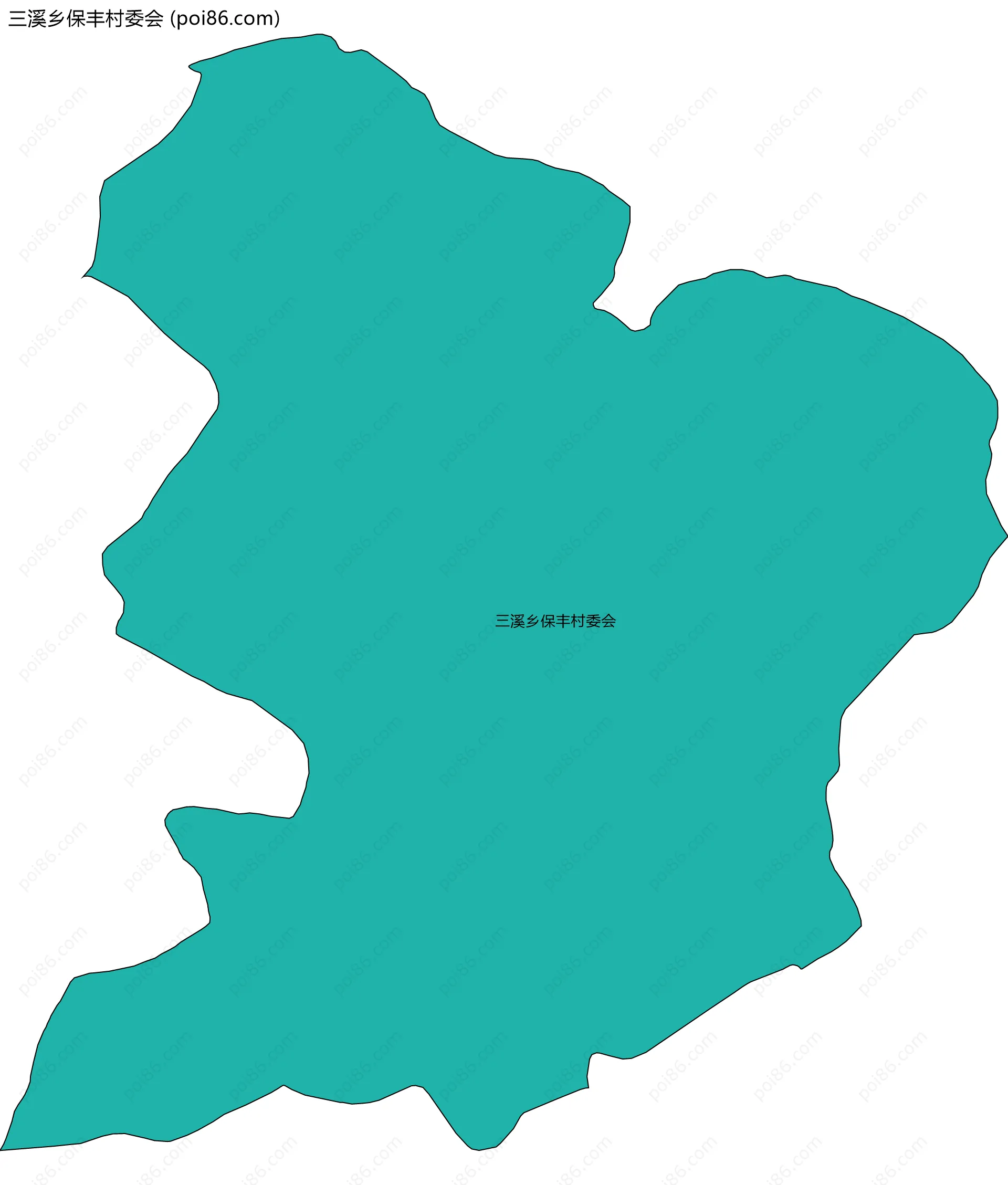 三溪乡保丰村委会边界地图