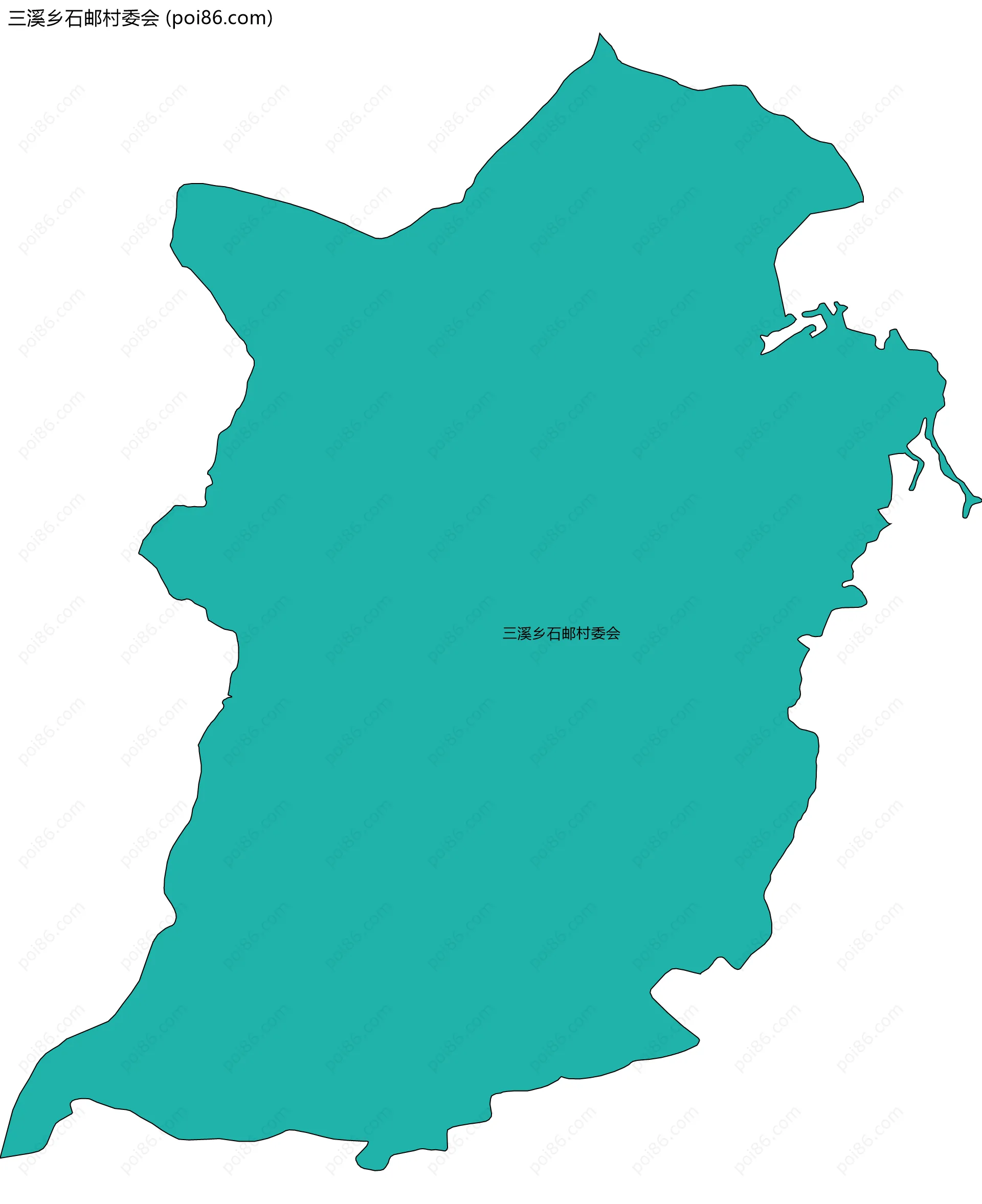 三溪乡石邮村委会边界地图