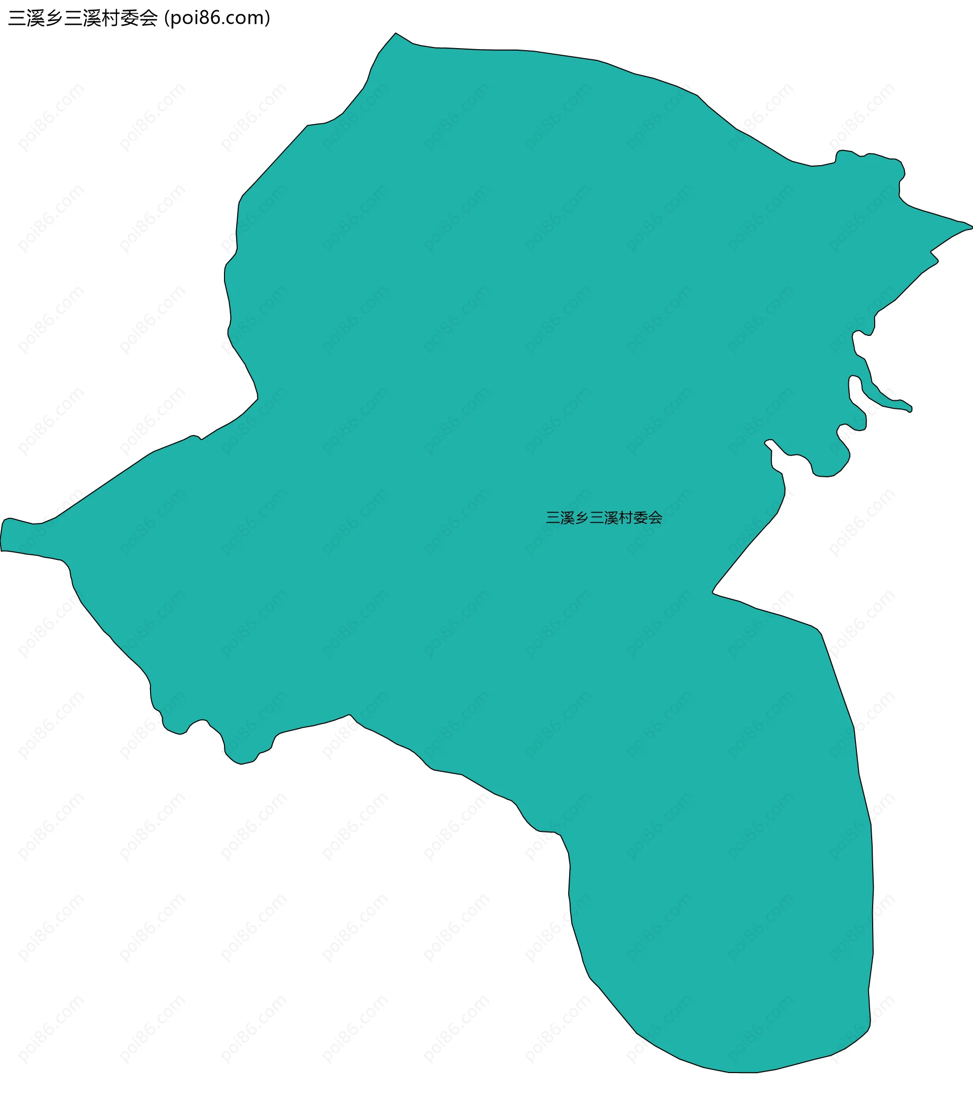 三溪乡三溪村委会边界地图