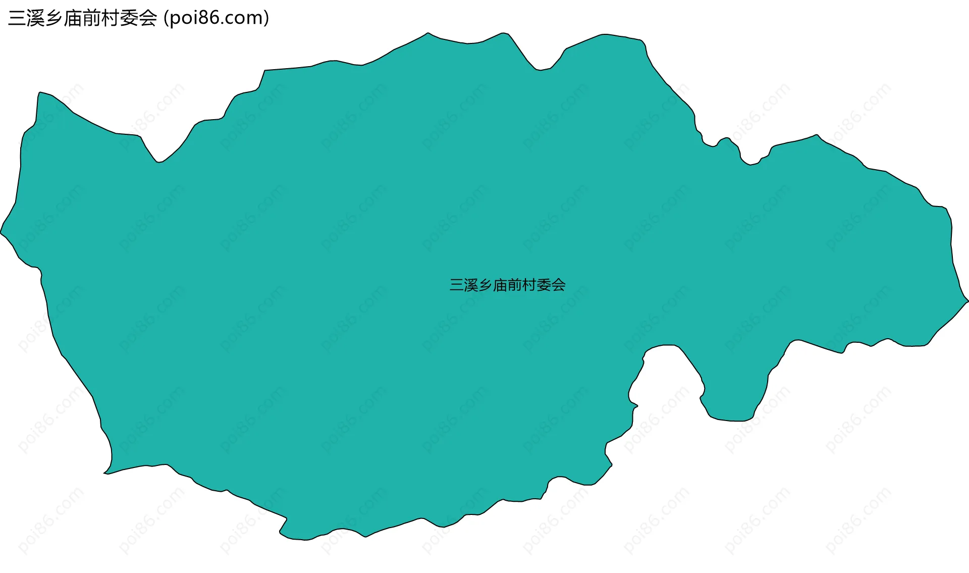 三溪乡庙前村委会边界地图